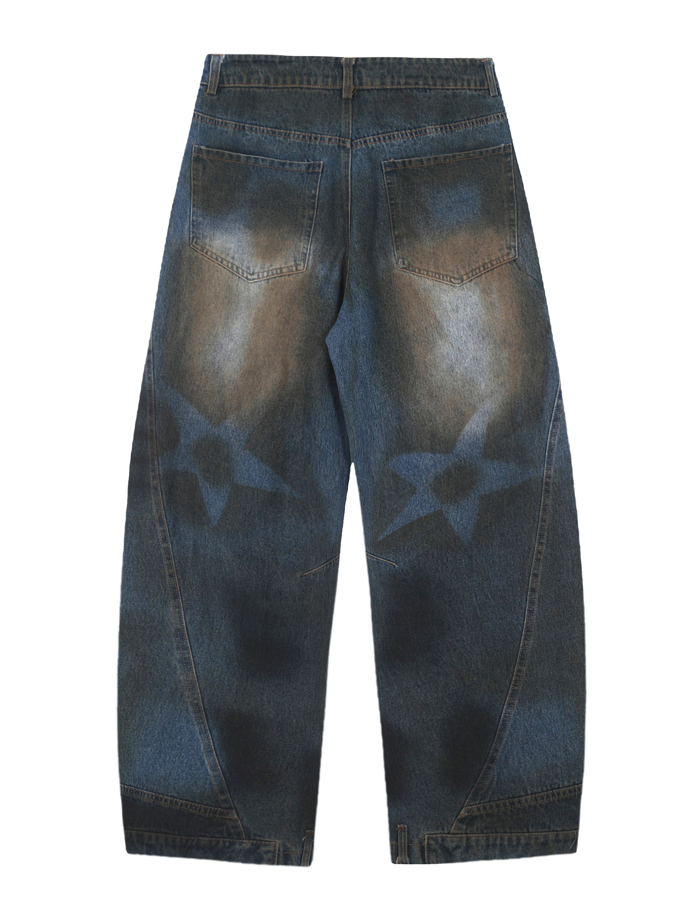 Men's Washed Wide Leg Jeans