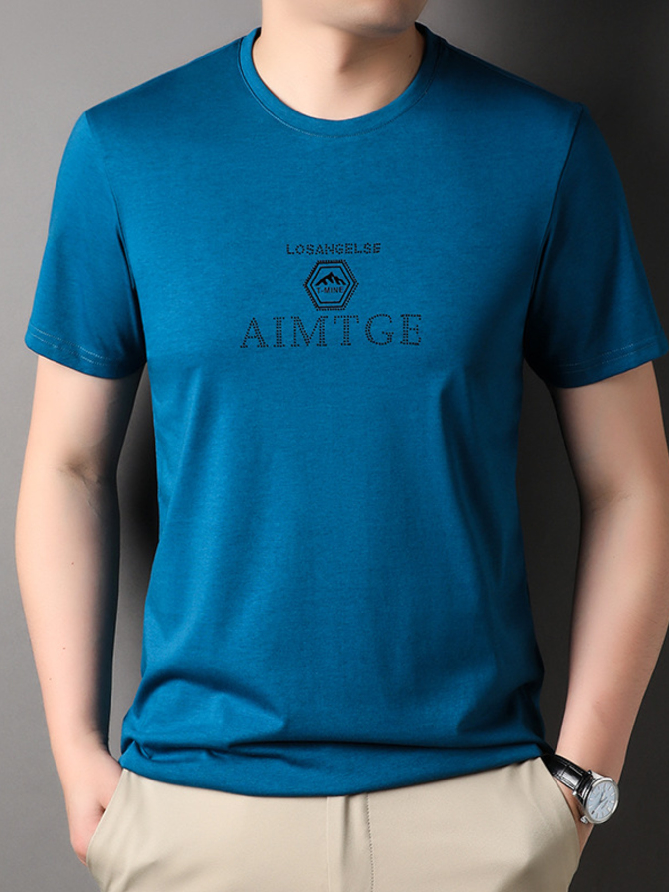 Men's Plus Size Round Neck Short Sleeve T-Shirt