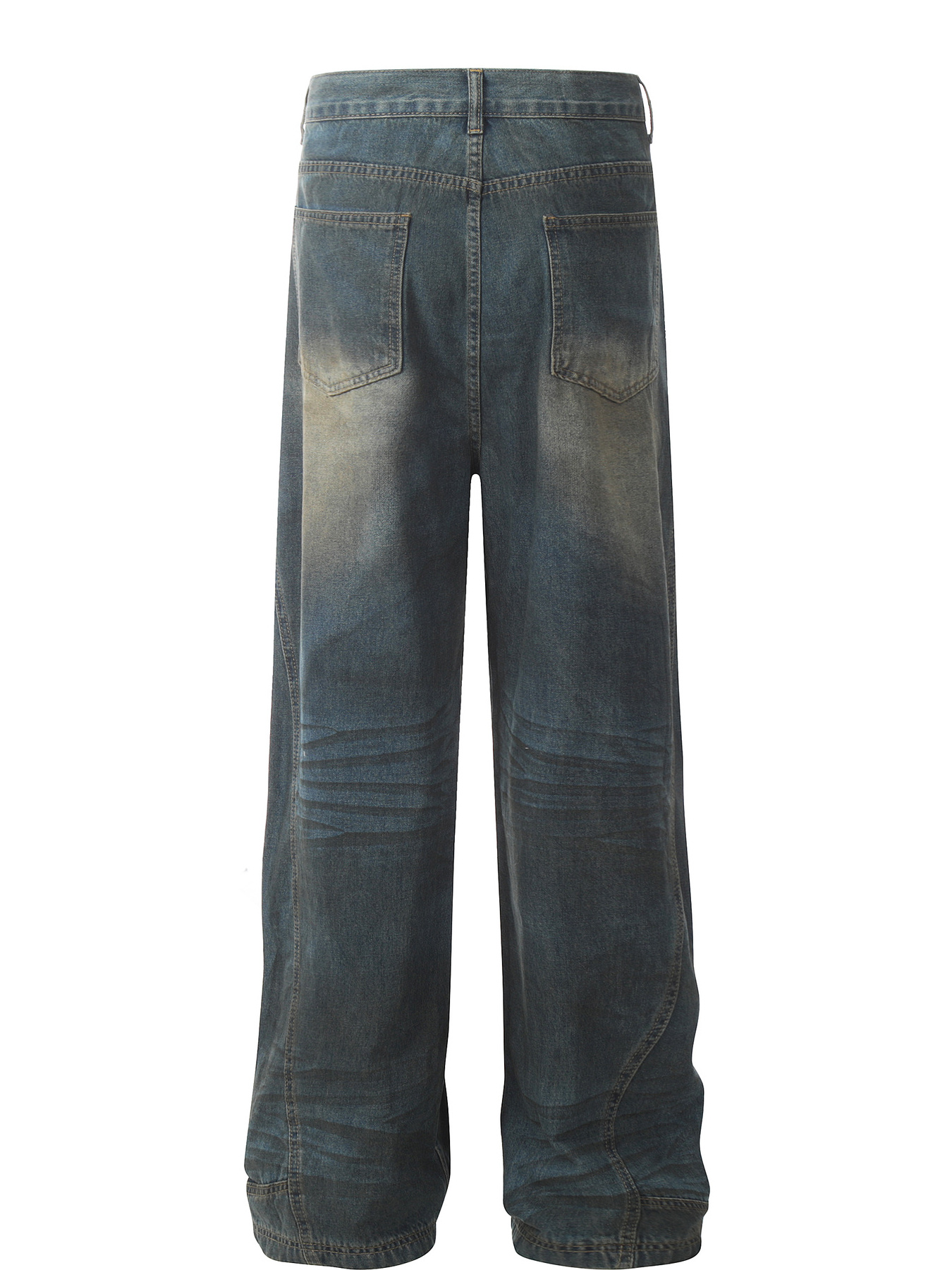 Men's Distressed Wide Leg Jeans