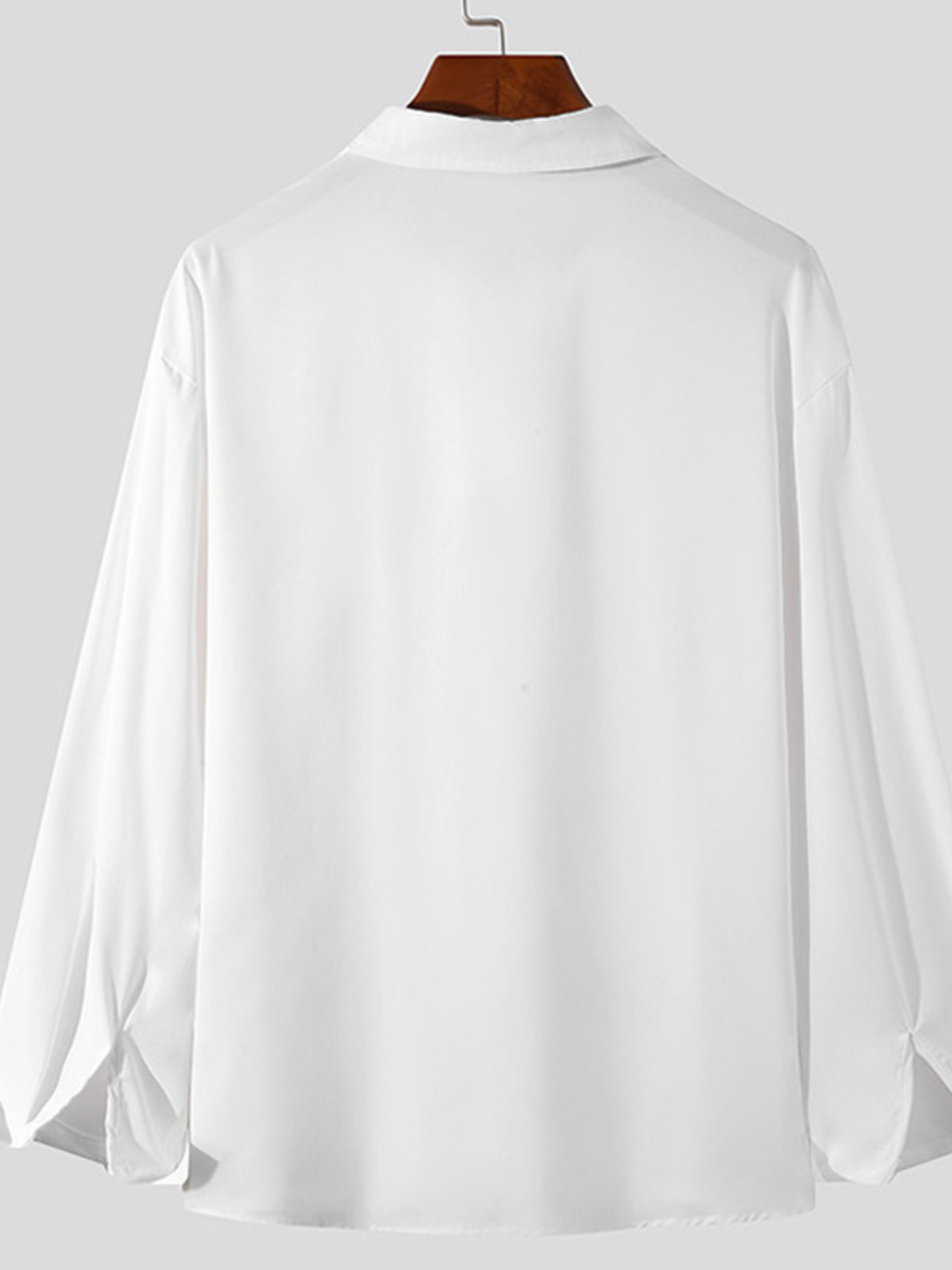 Men's Full Size Collared Neck Long Sleeve Shirt Plus Size