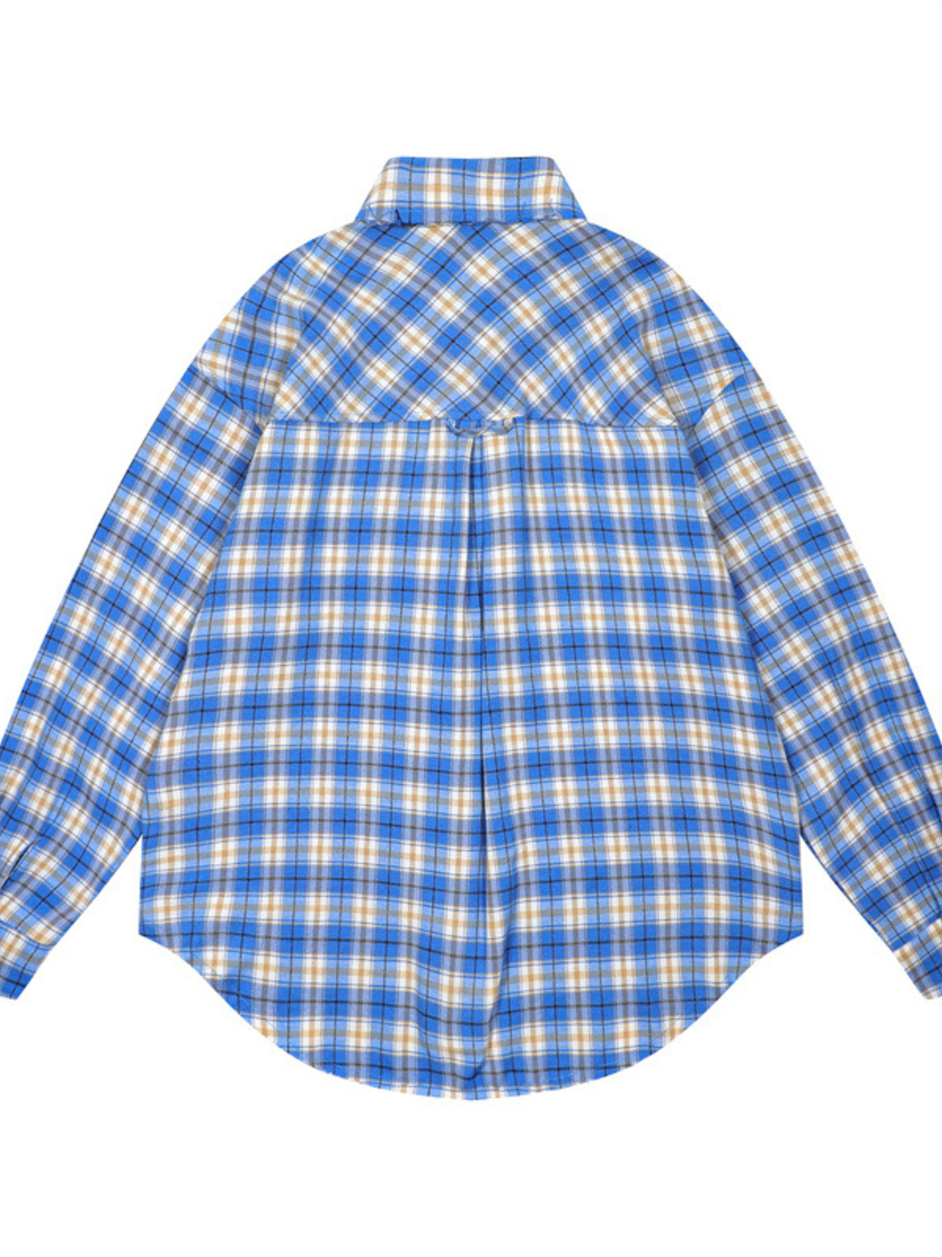 Men's Plaid Long Sleeve Button-Down Shirt