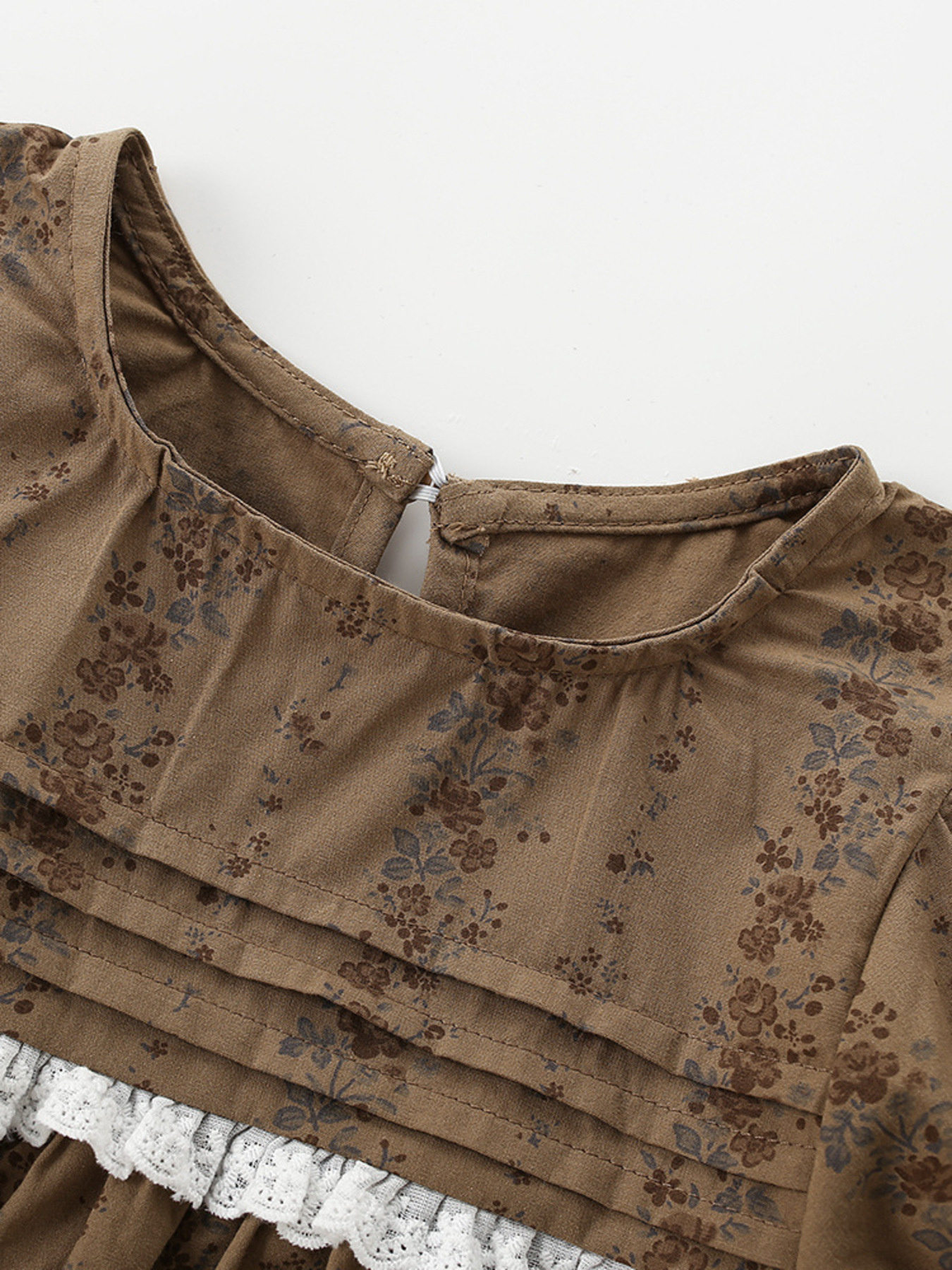 Children's Vintage Floral Puff Sleeve Dress 3