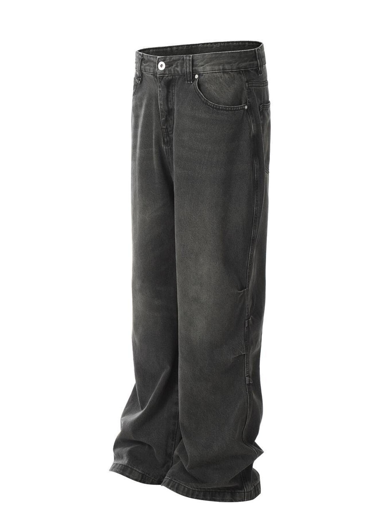 Men's Washed Wide-Leg Baggy Jeans