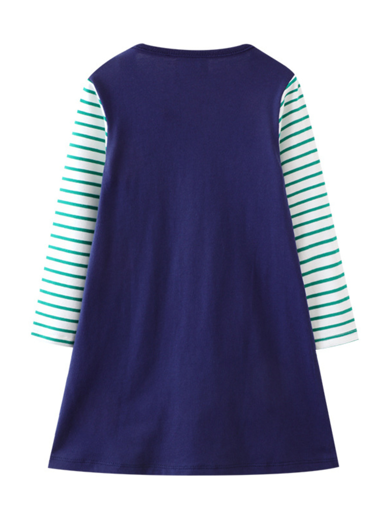 Children's Animal Pocket Embroidered Long Sleeve Dress