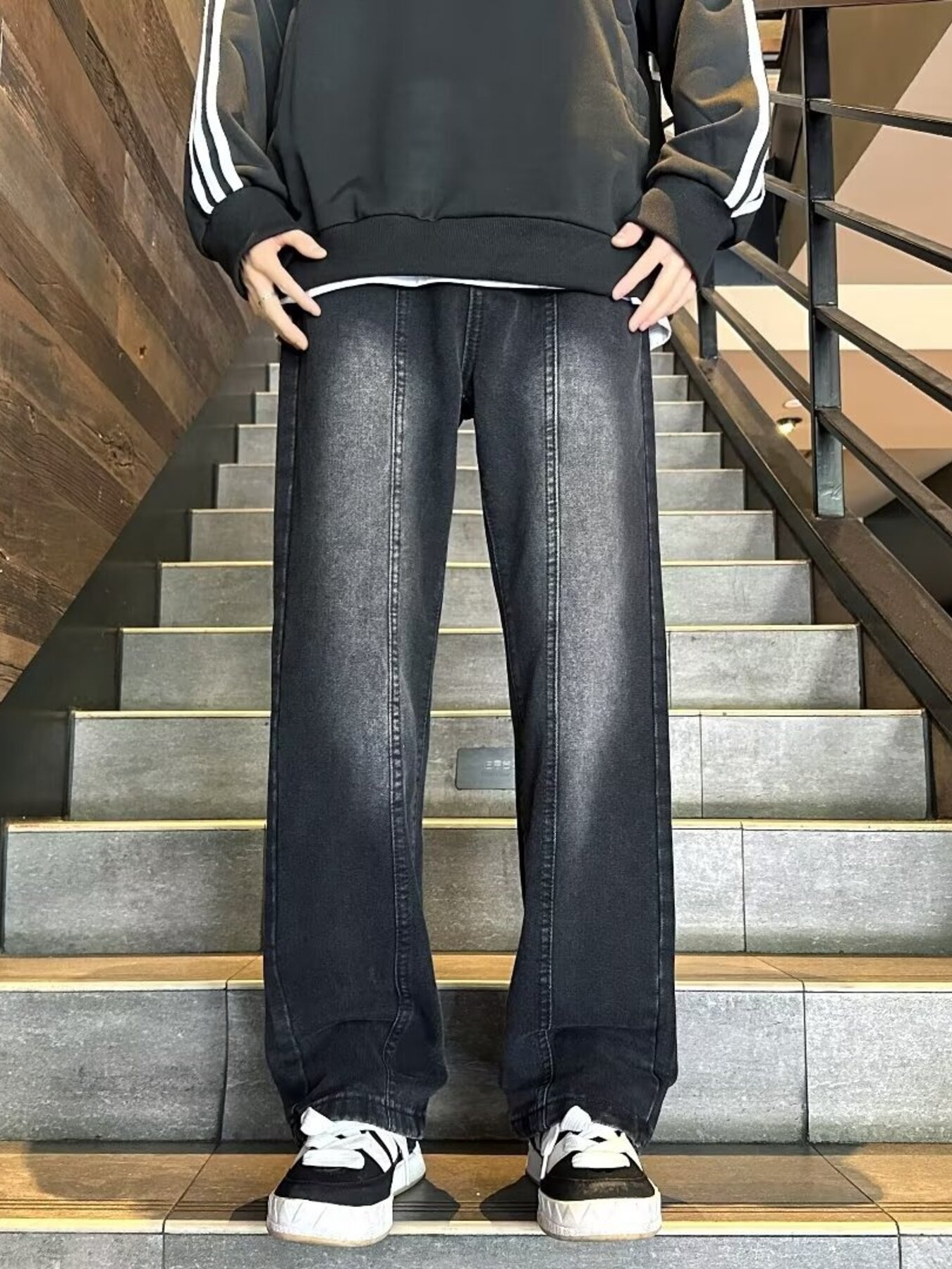 Men's Full Size Wide Leg Jeans Plus Size