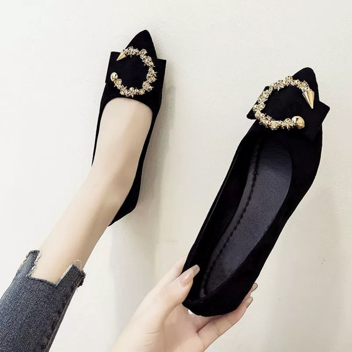 Point Toe Flat Slip-Ons