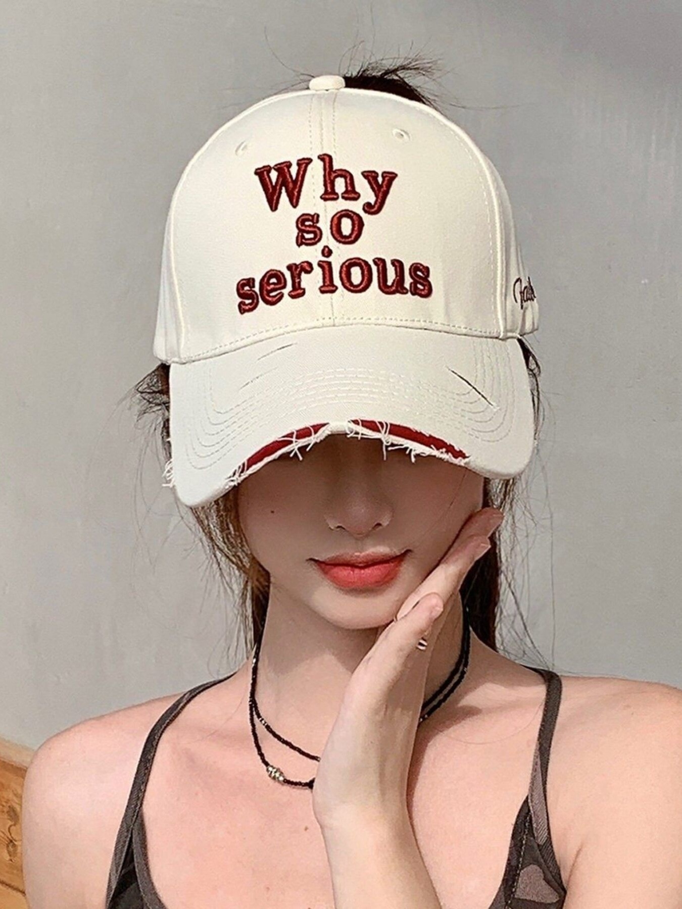 Embroidered Slogan Baseball Cap 3