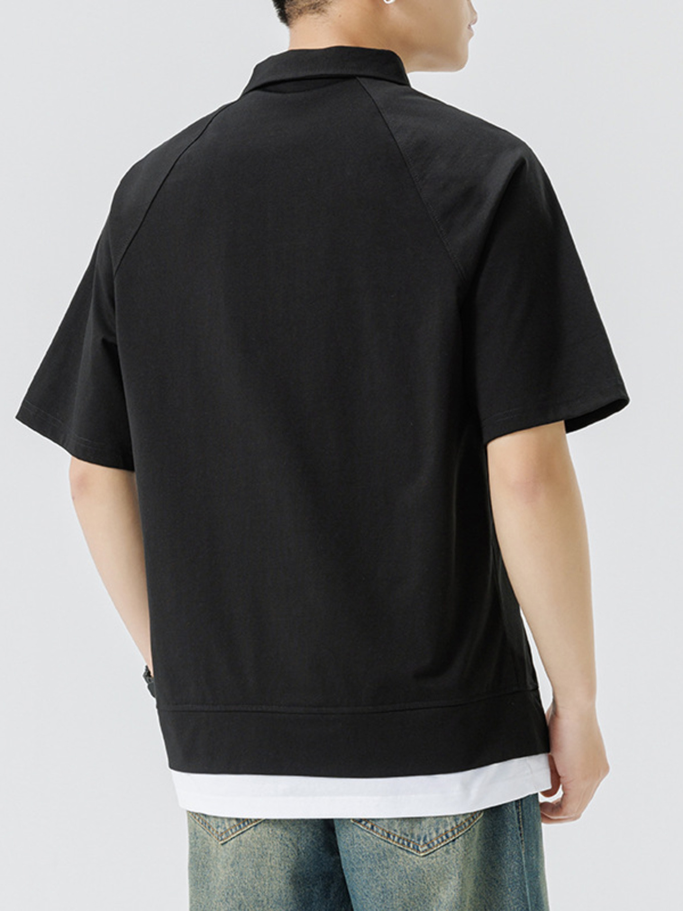 Men's Plus Sized Button Detail Short Sleeve Polo