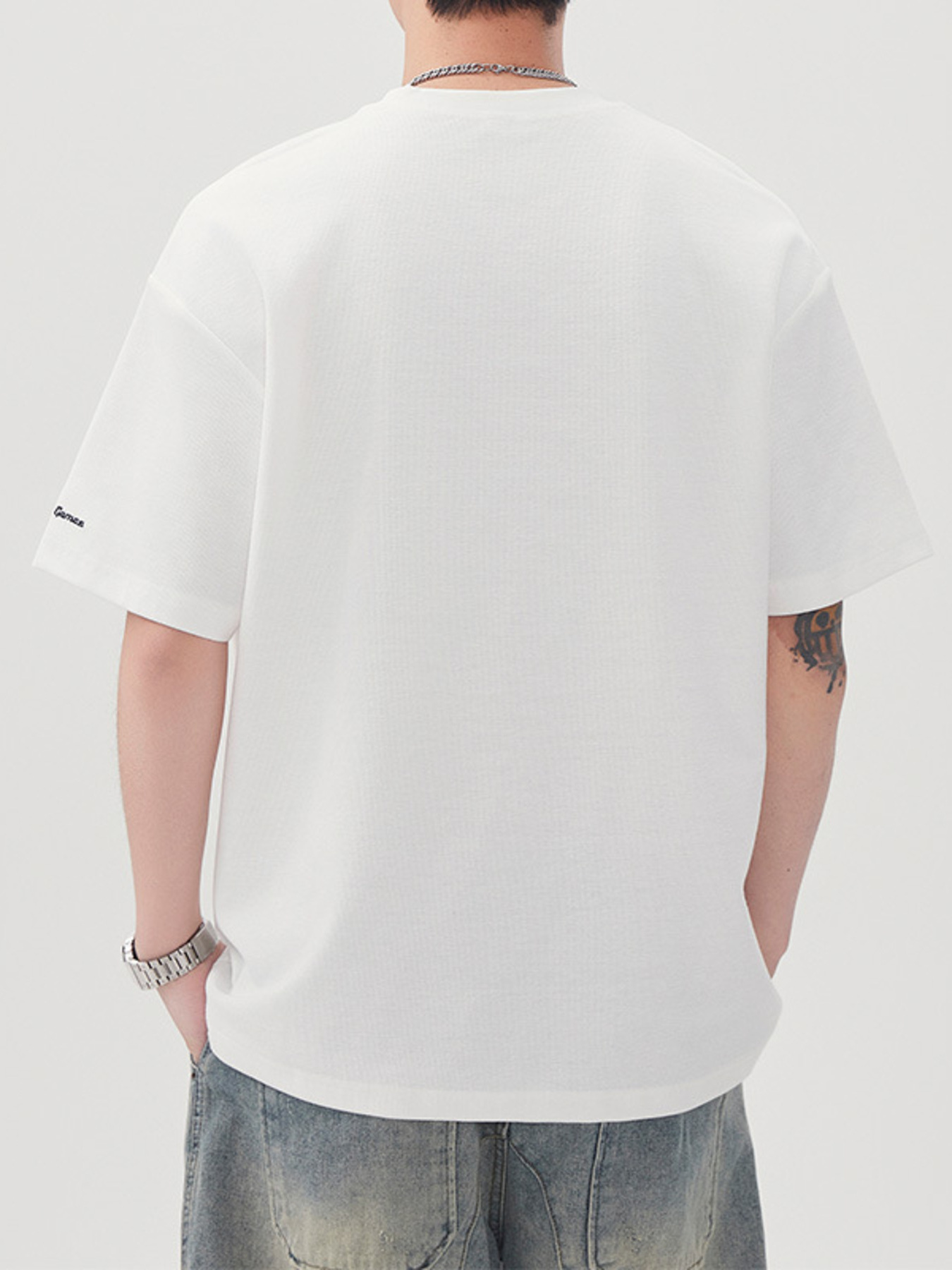 Men's Plus Size Round Neck Half Sleeve T-Shirt