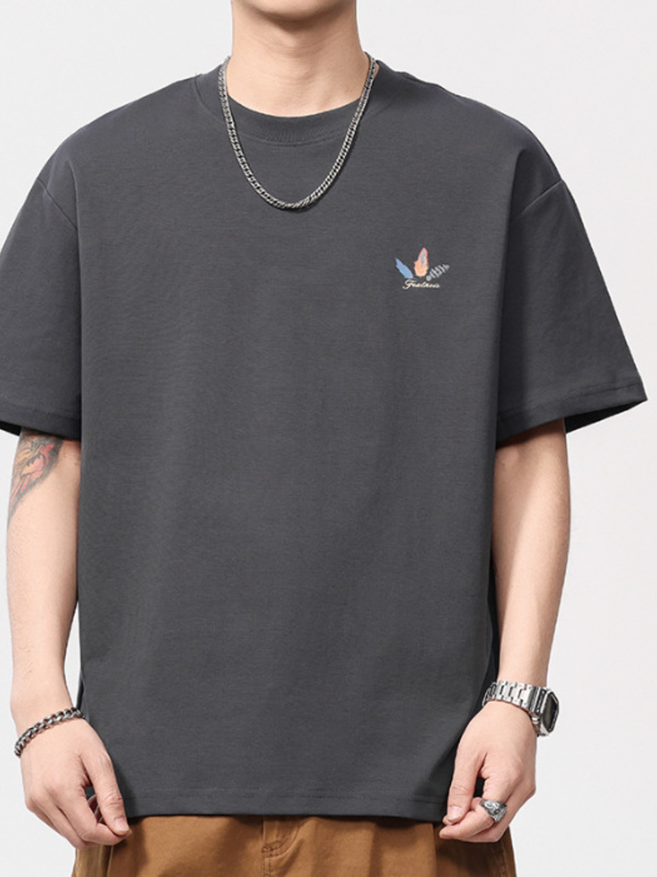 Men's Plus Size Round Neck Short Sleeve T-Shirt