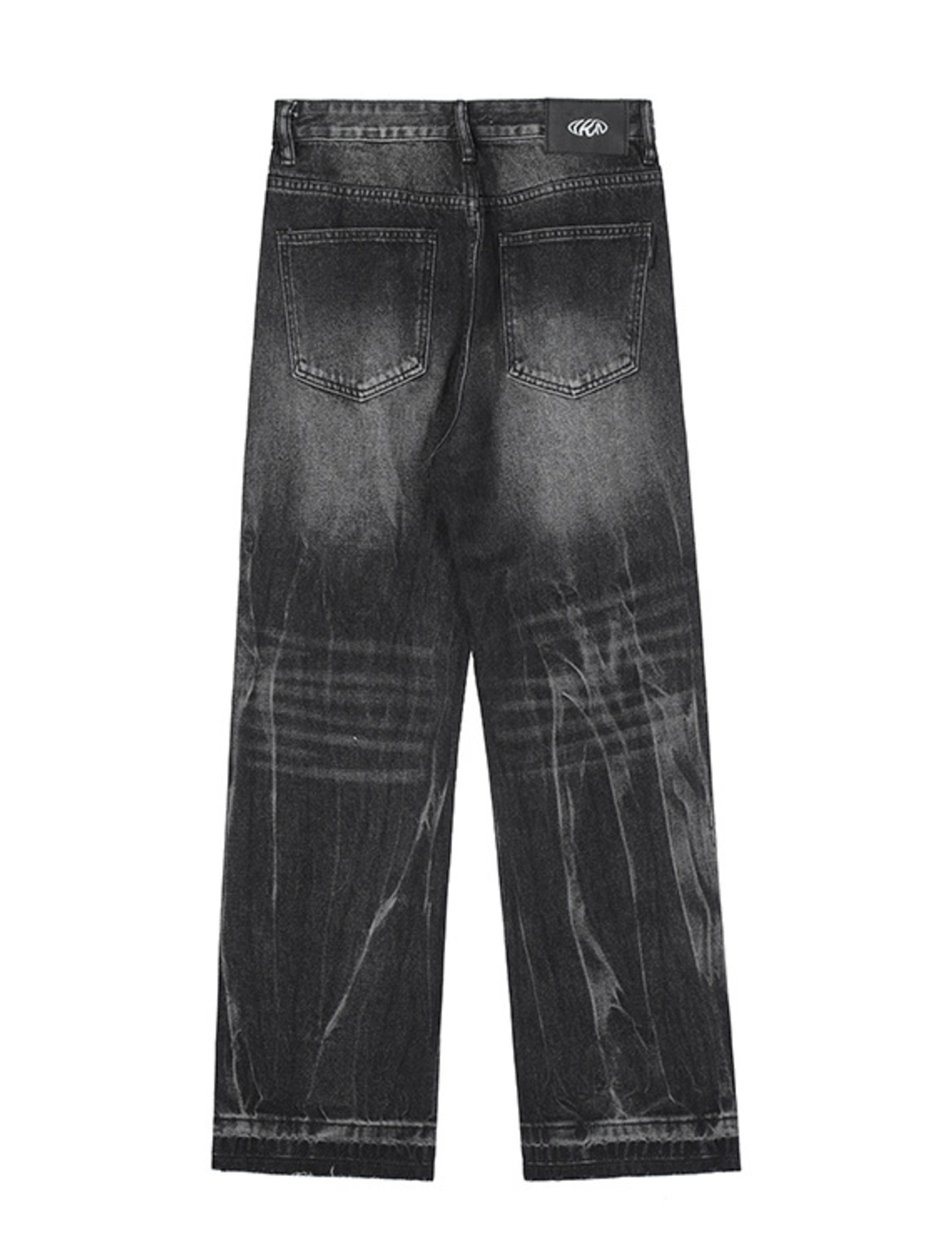 Men's Washed Wide Leg Jeans