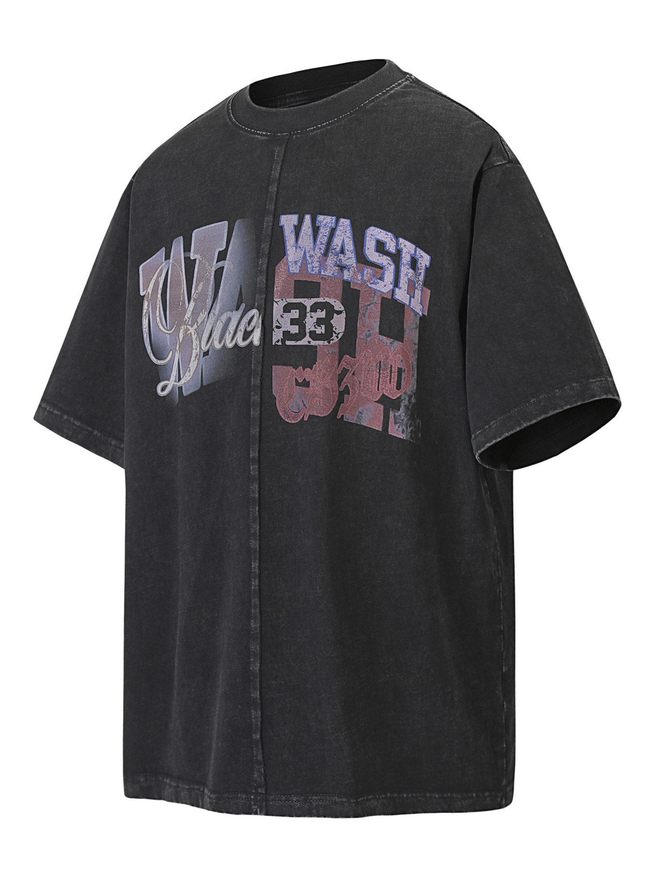 Men's Vintage Washed Letter Graphic T-Shirt