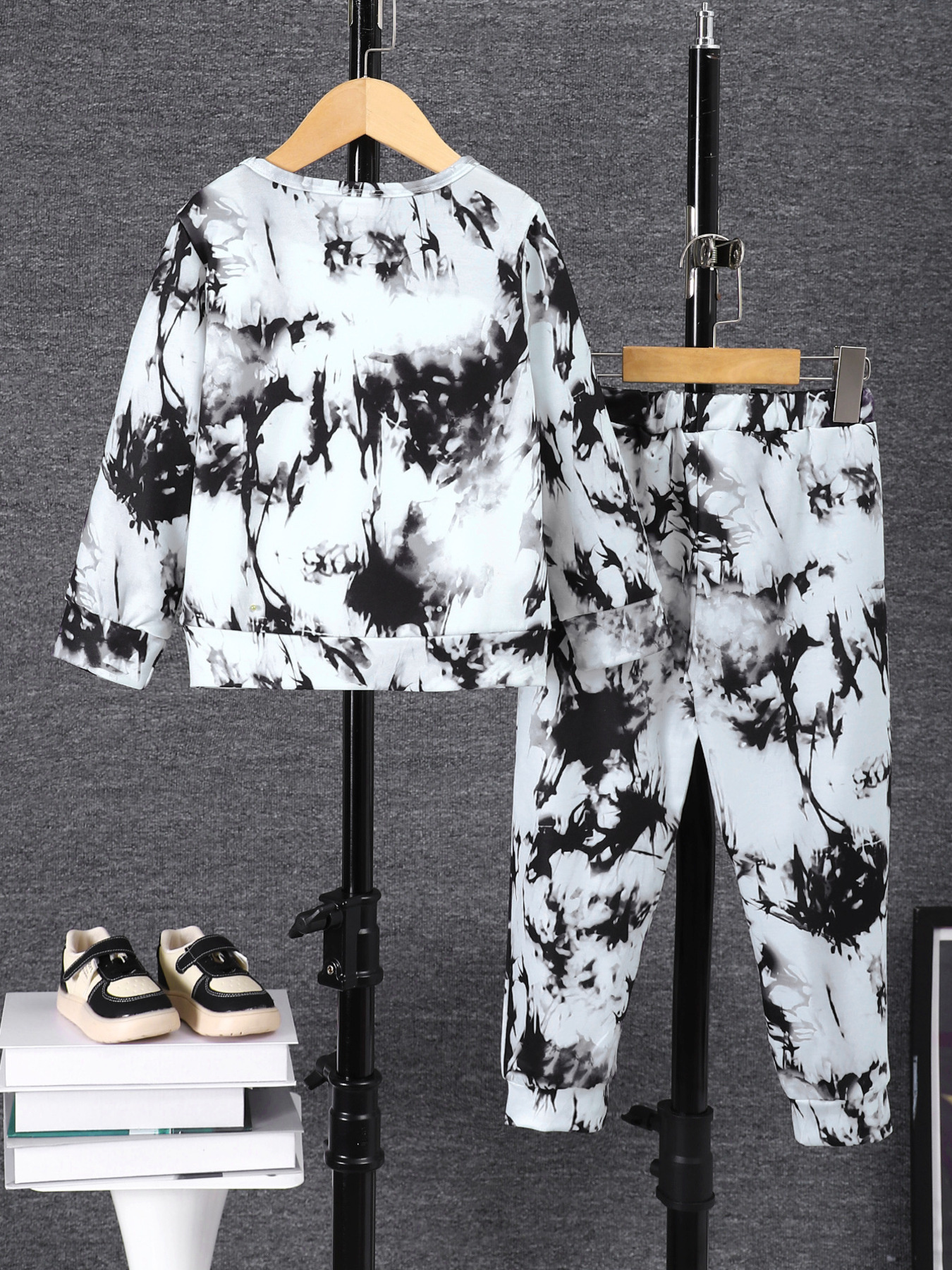 Children's Cheetah Tie-Dye Top and Pants Set