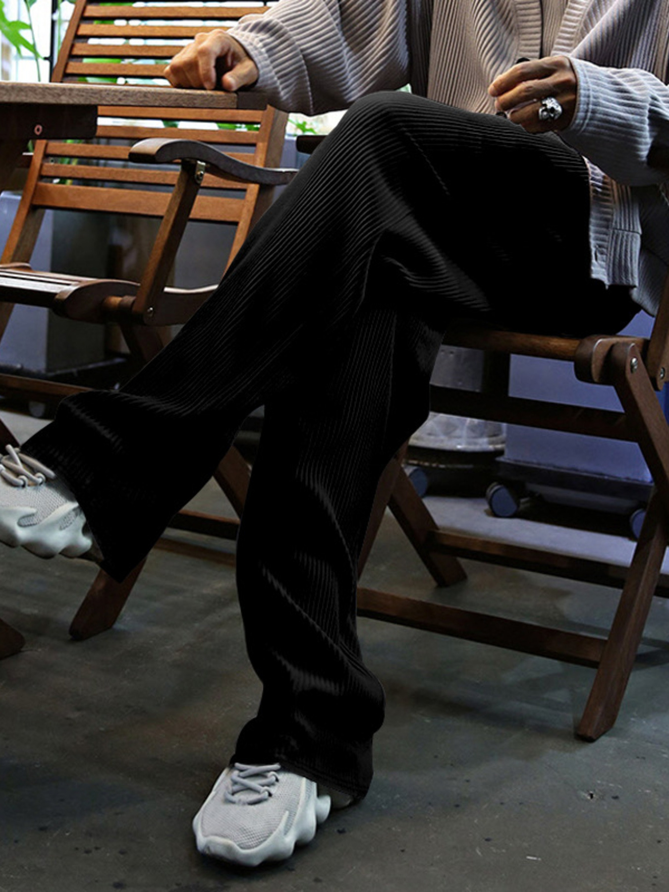 Men's Full Size Relaxed Fit Drawstring Wide Leg Pants Plus Size