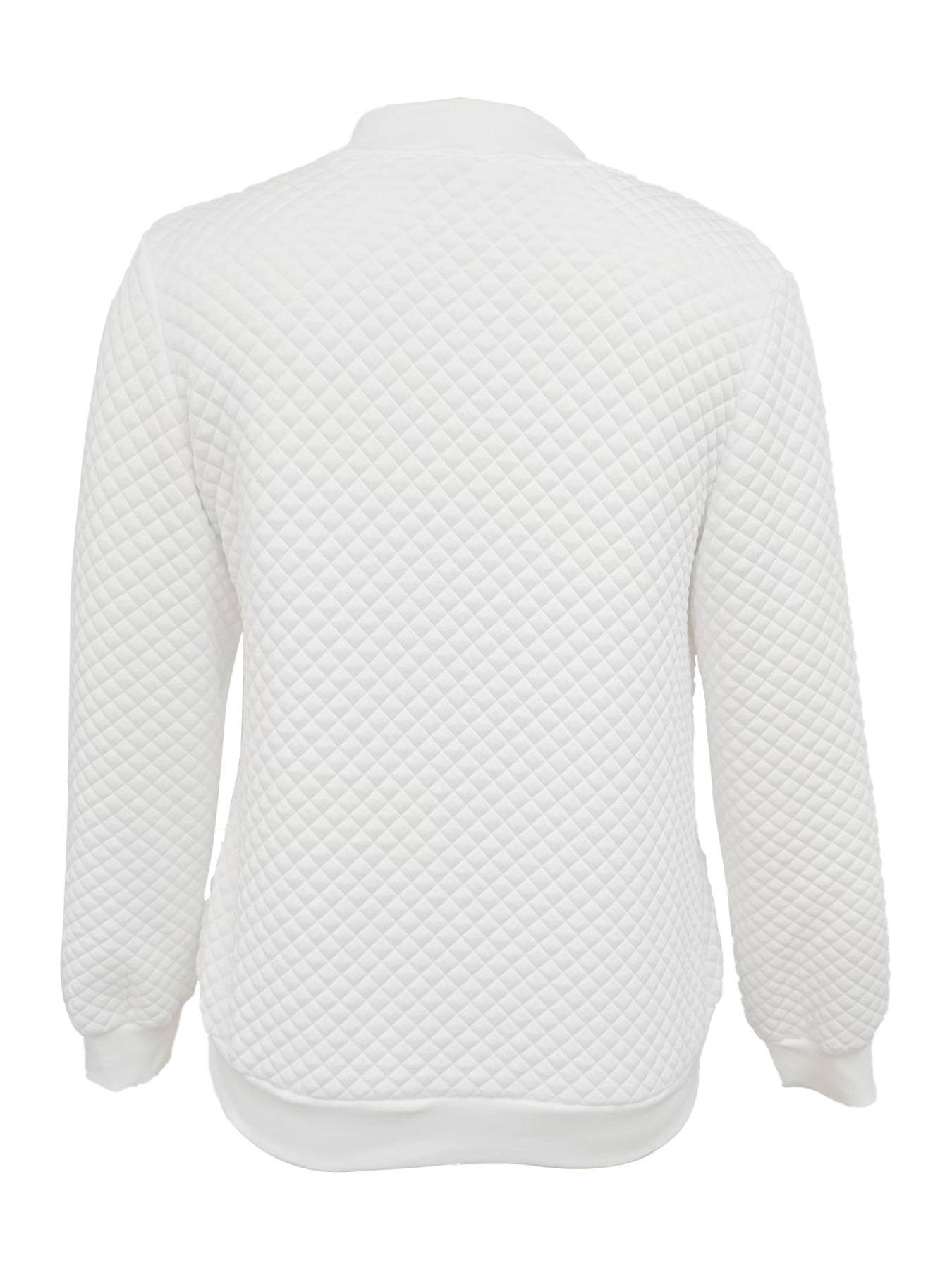 Textured Zip Up Long Sleeve Jacket