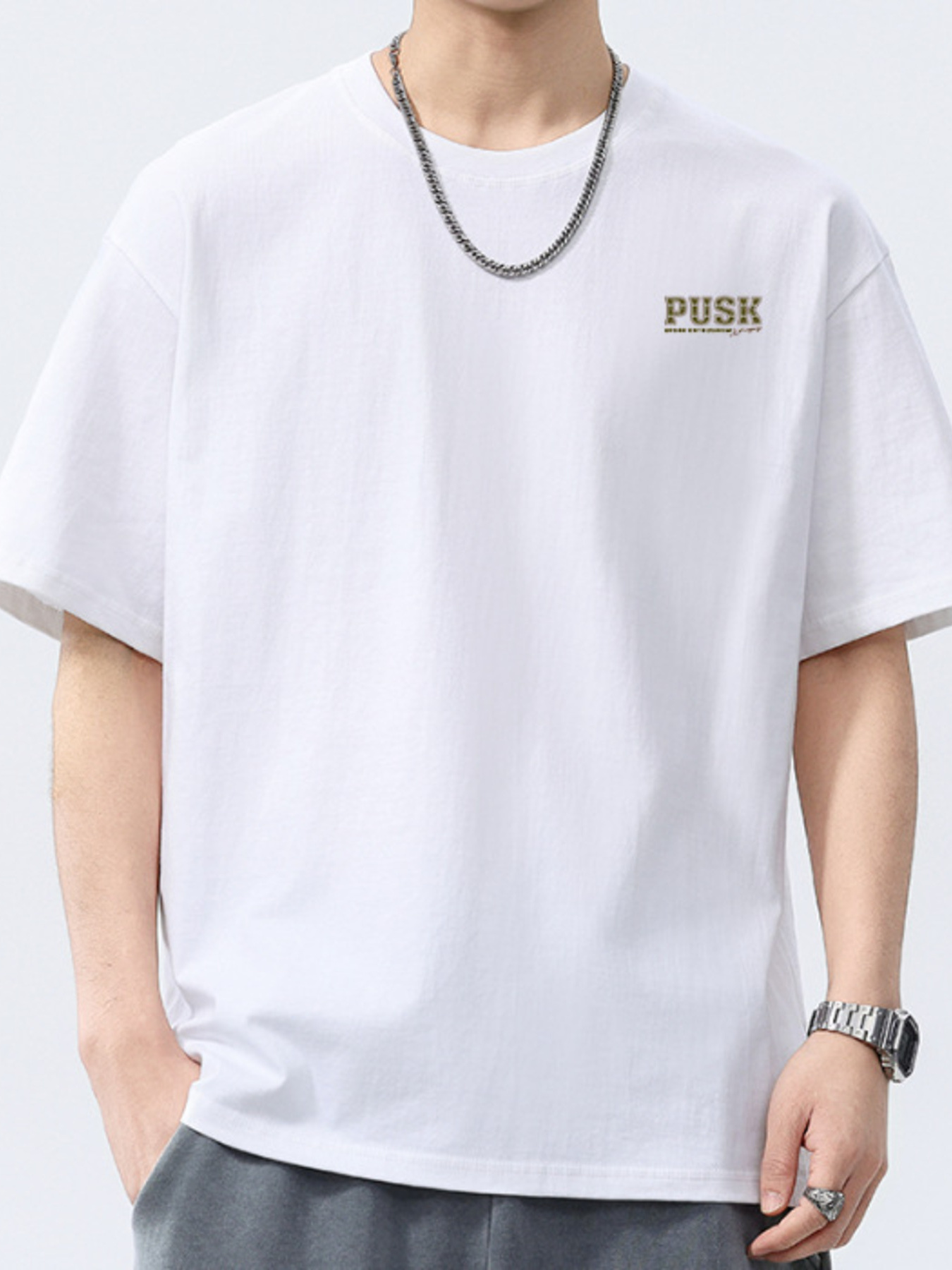 Men's Full Size Round Neck Short Sleeve T-Shirt Plus Size