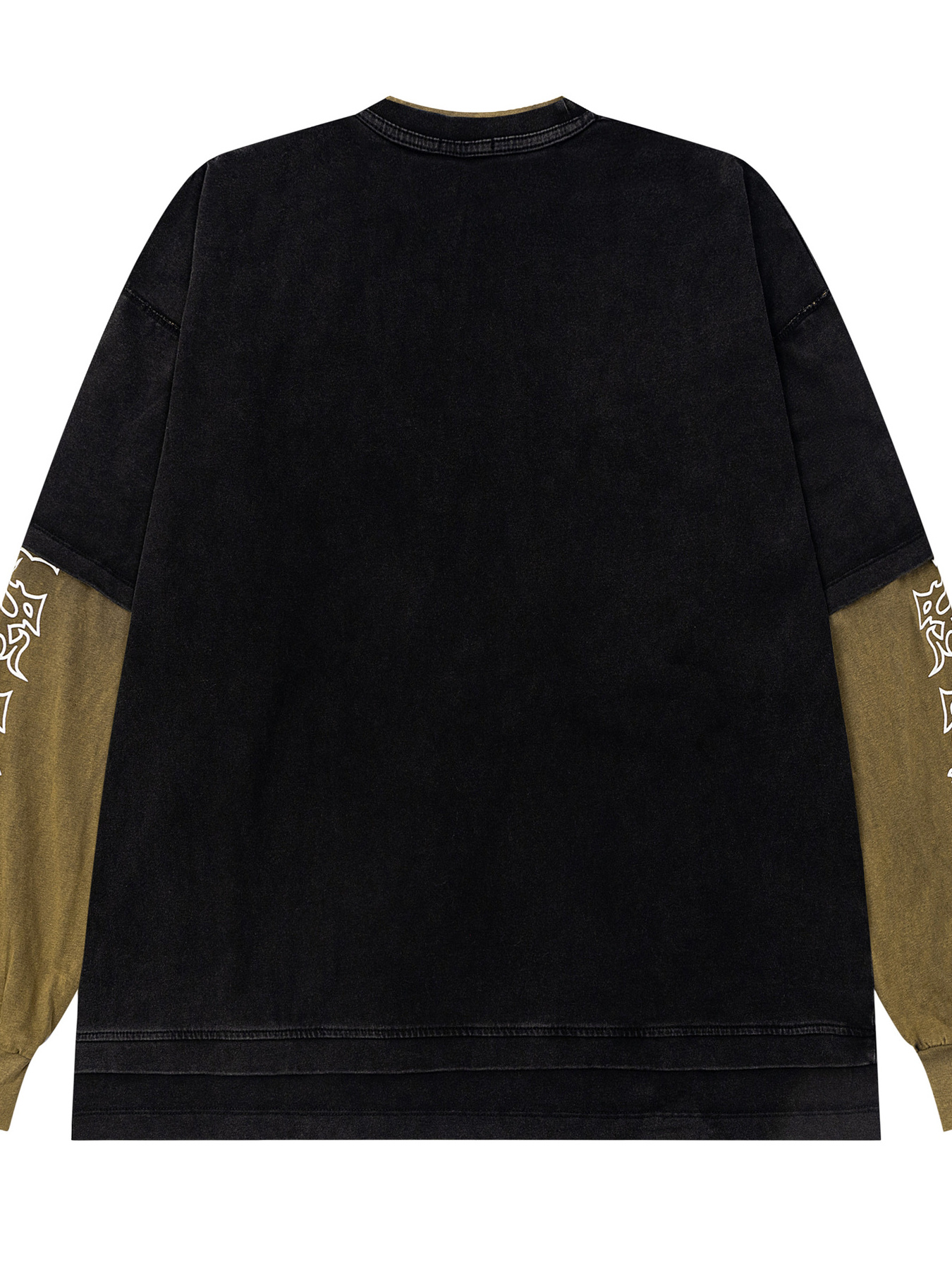 Men's Contrast Sleeve Round Neck Sweatshirt