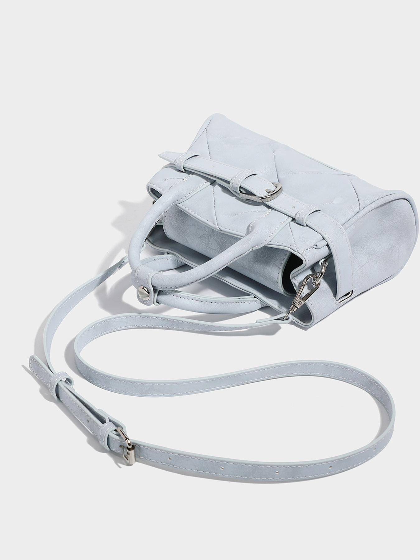 Quilted Buckle Accent Crossbody Bag 3