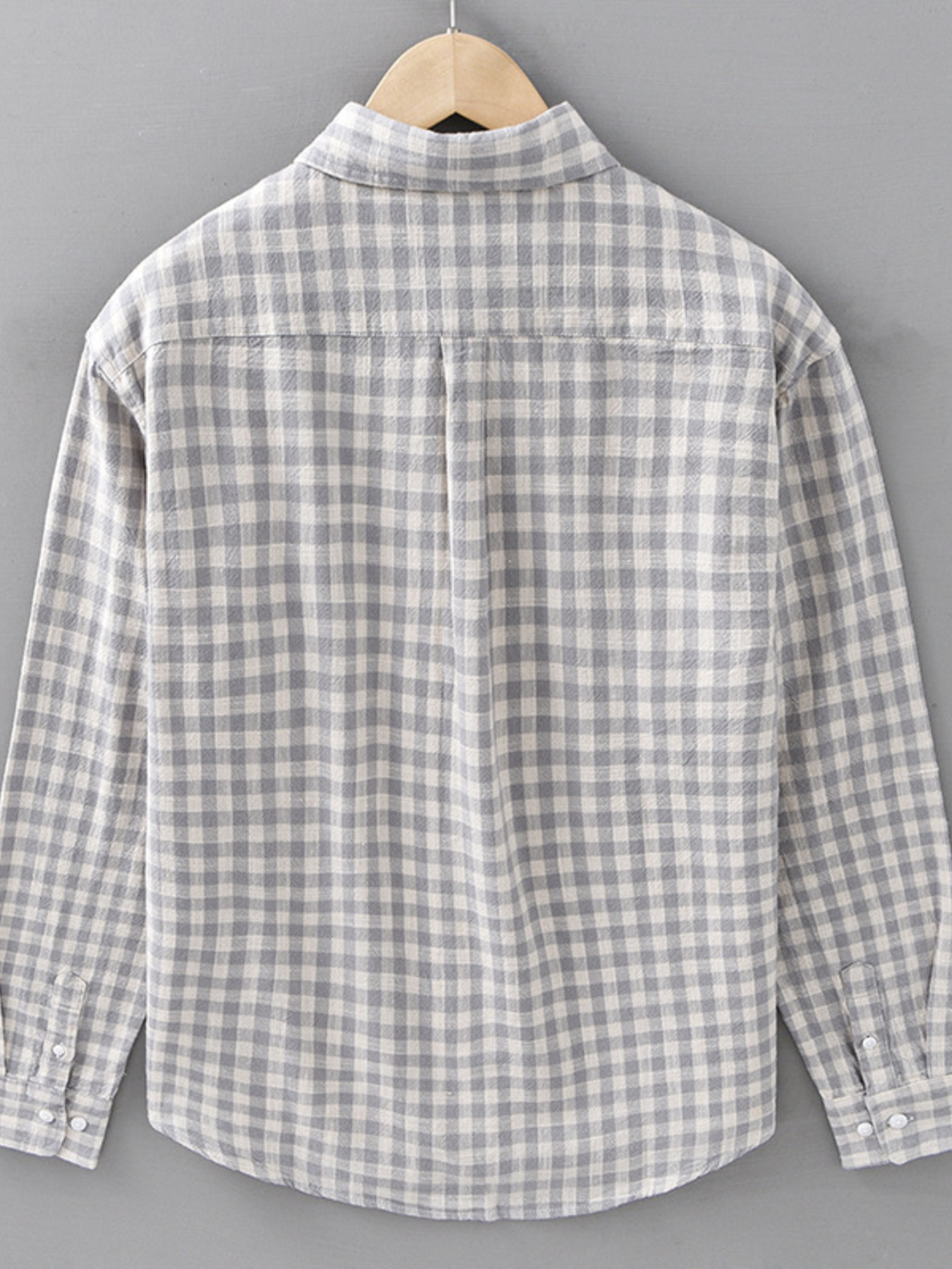 Men's Plus Size Plaid Button Up Long Sleeve Shirt