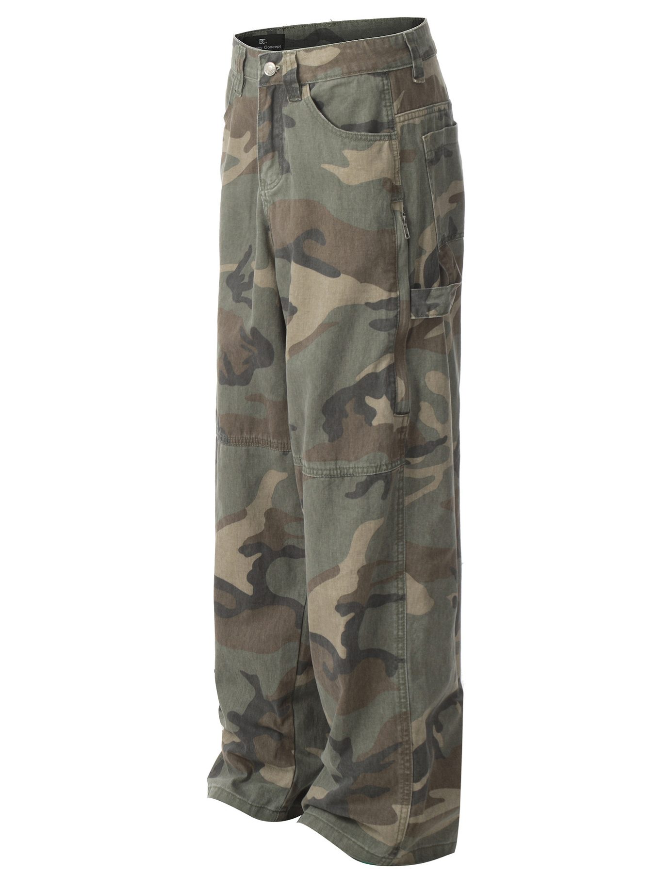 Men's Camouflage Cargo Pants with Side Pockets