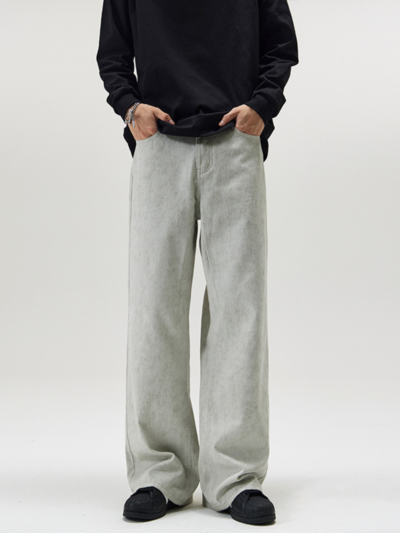 Men's Full Size Wide Leg Pants Plus Size