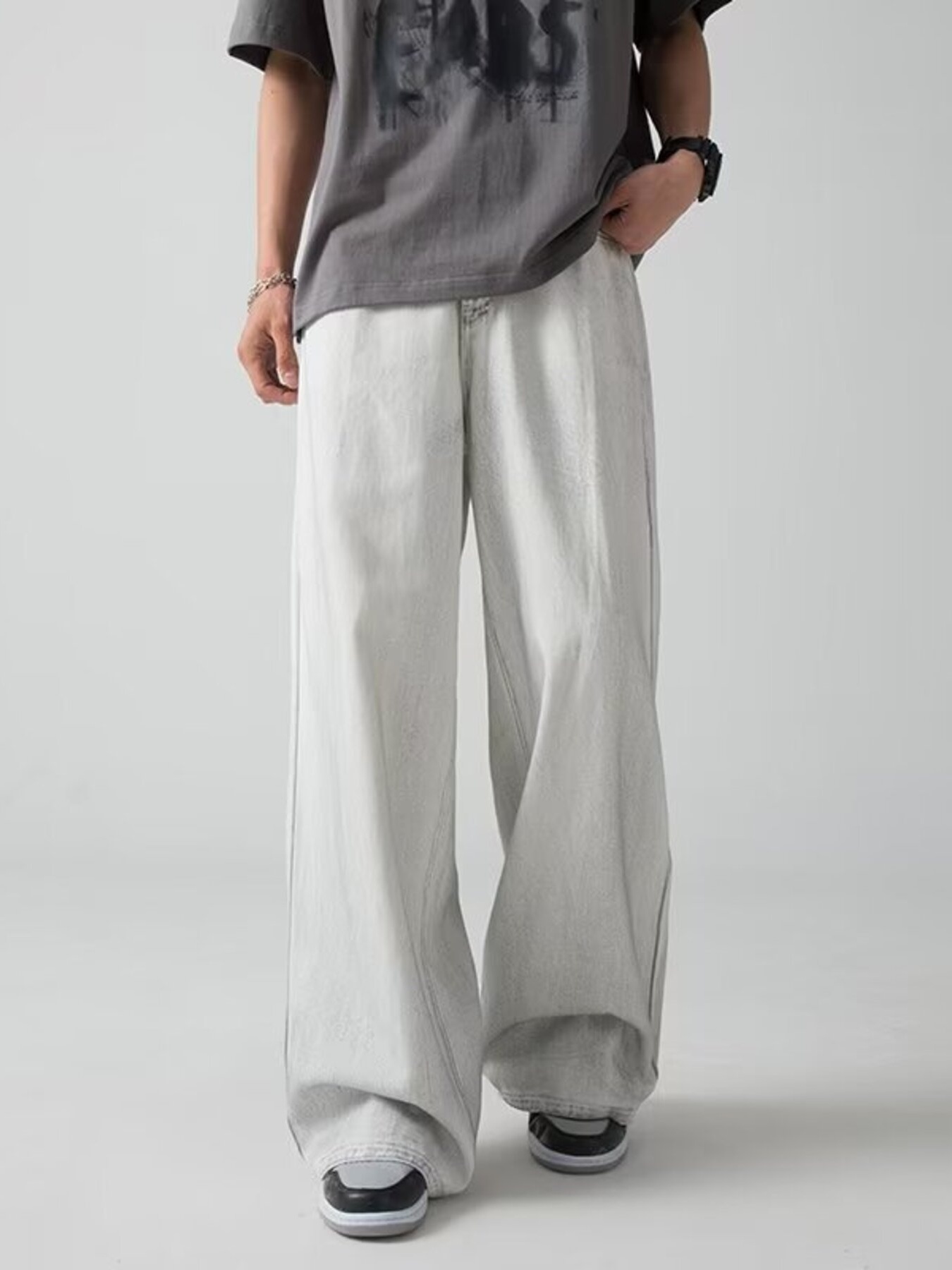 Men's Plus Size Wide Leg Pants