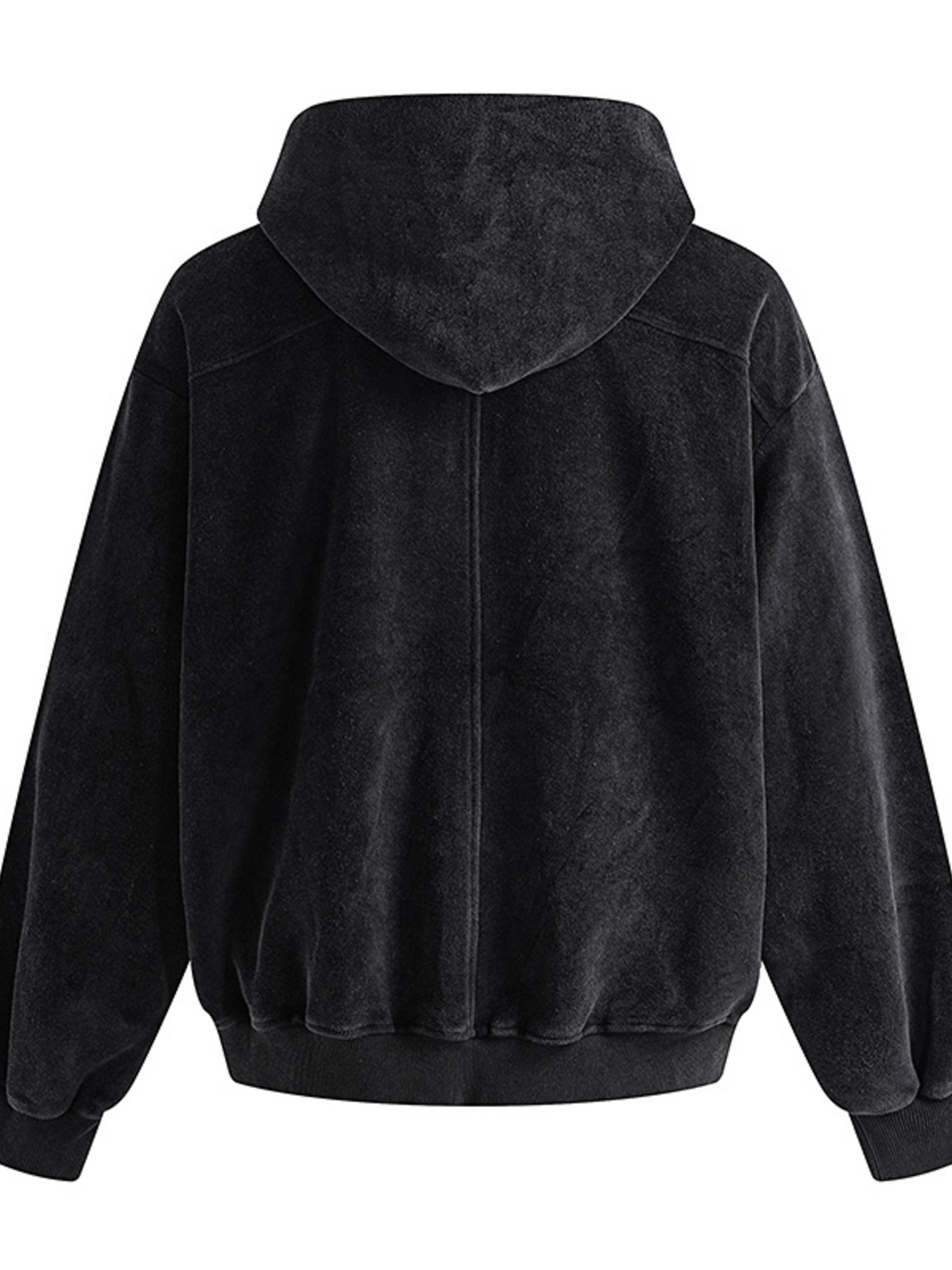 Men's Embroidered Detail Zip Up Hoodie