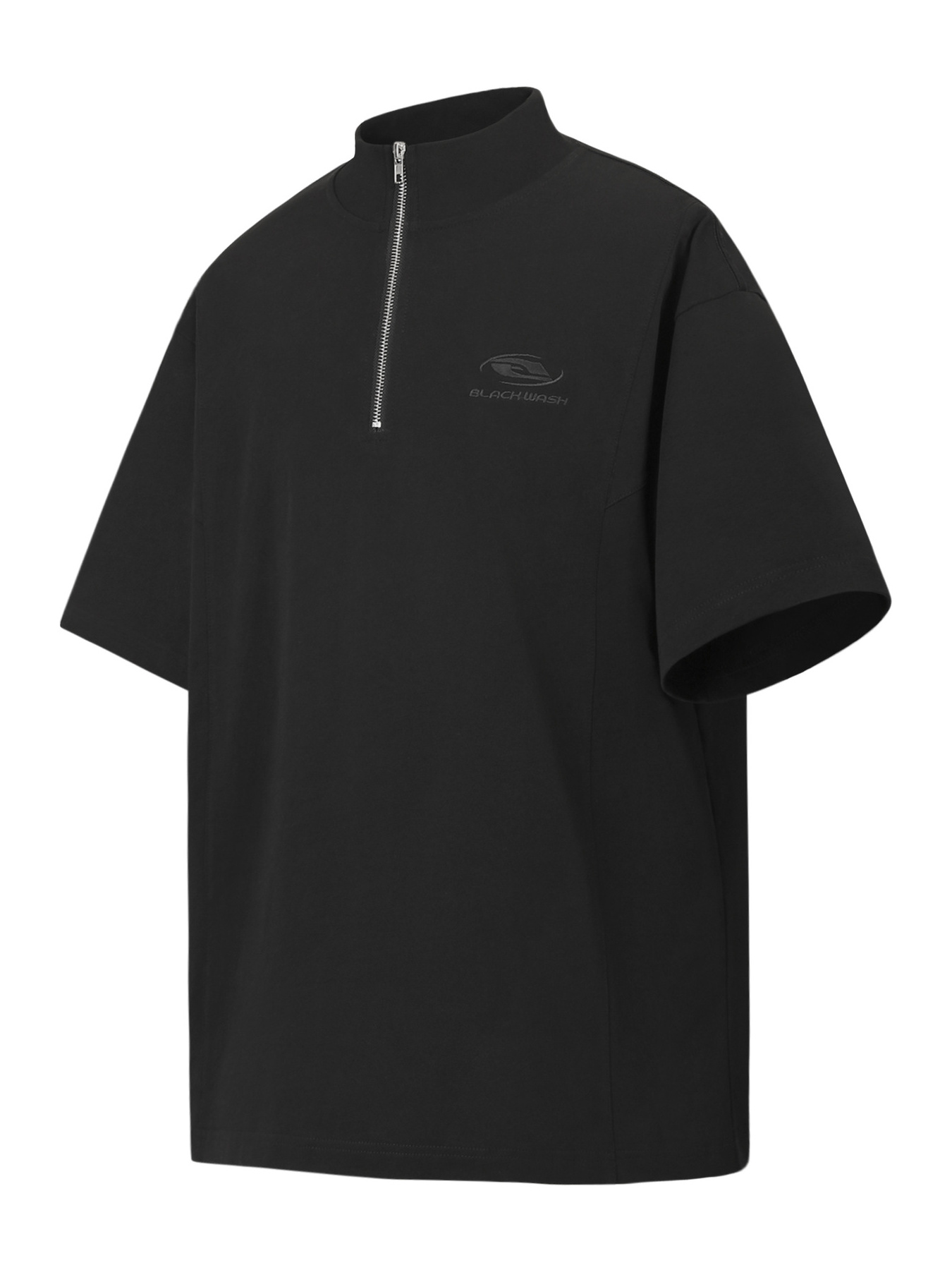 Men's Half-Zip Mock Neck Short Sleeve T-Shirt