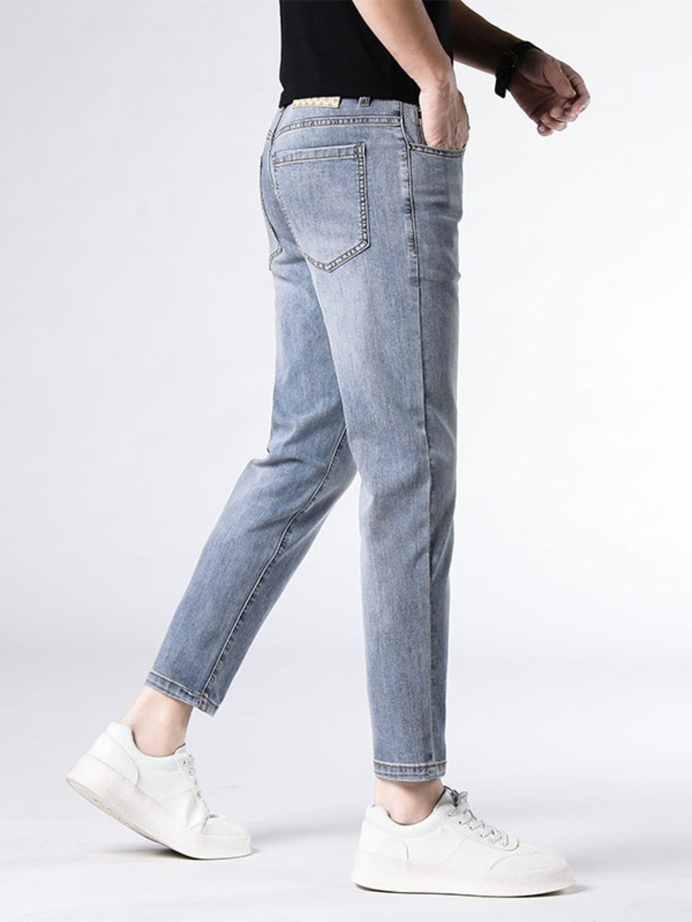 Men's Washed Slim Fit Jeans