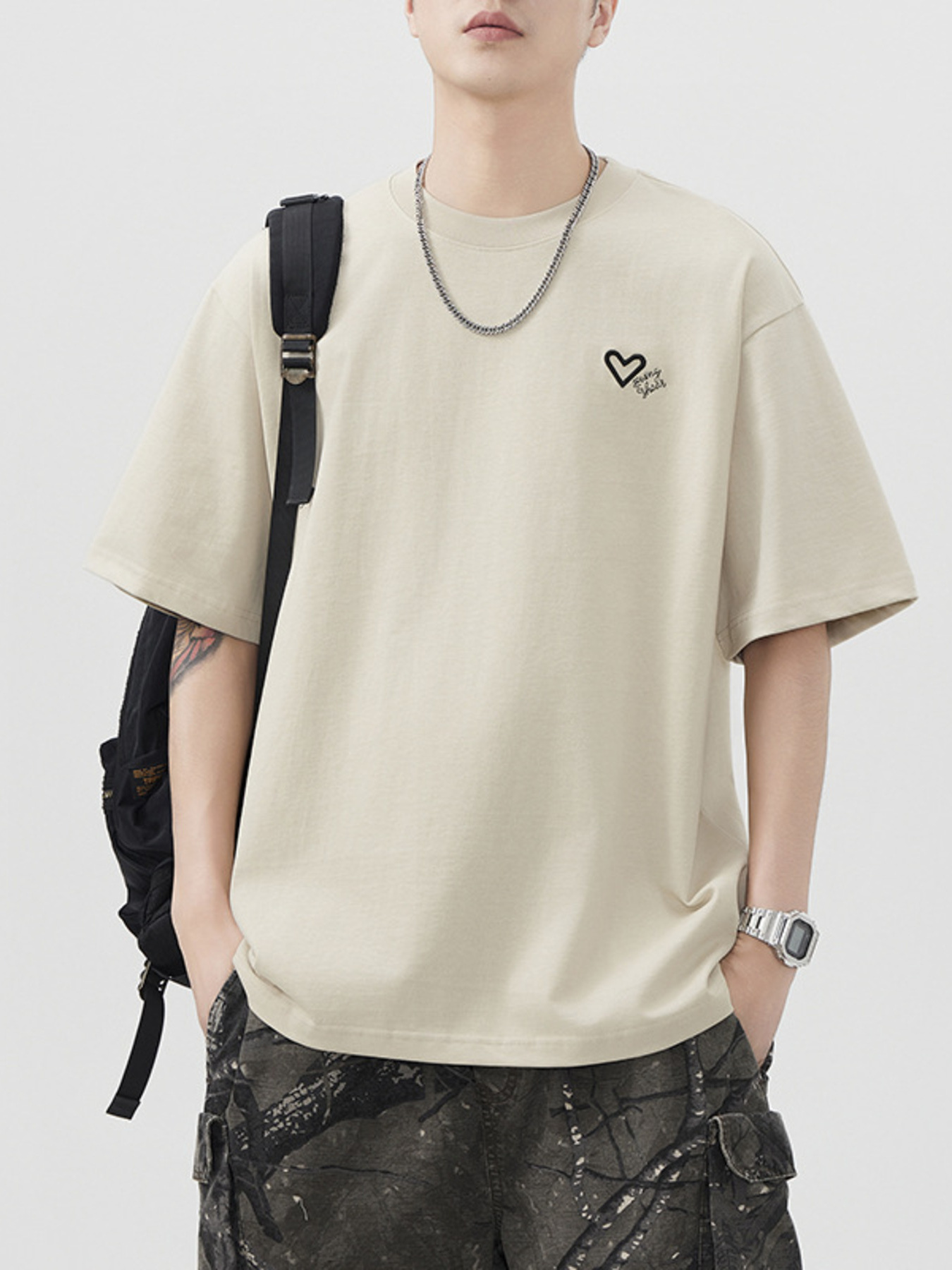 Men's Plus Size Round Neck Short Sleeve T-Shirt