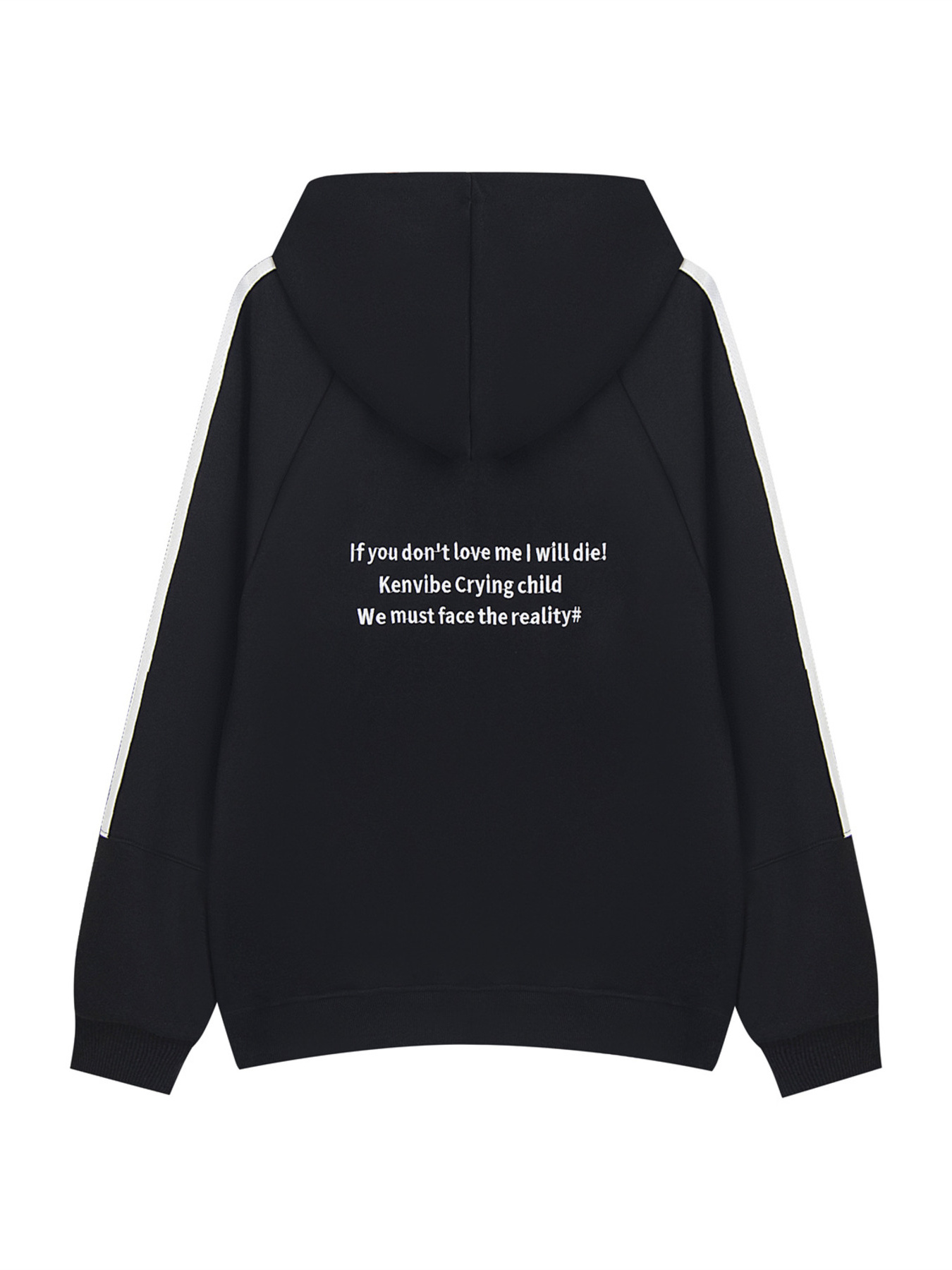 Men's Side Striped Zip Up Hoodie