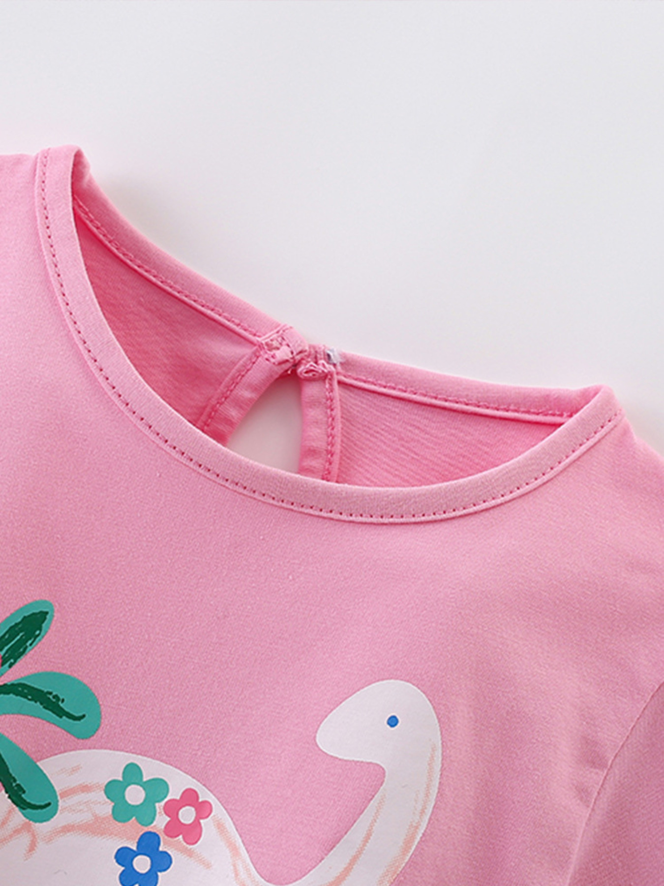 Children's Cute Dinosaur Graphic Short Sleeve T-Shirt