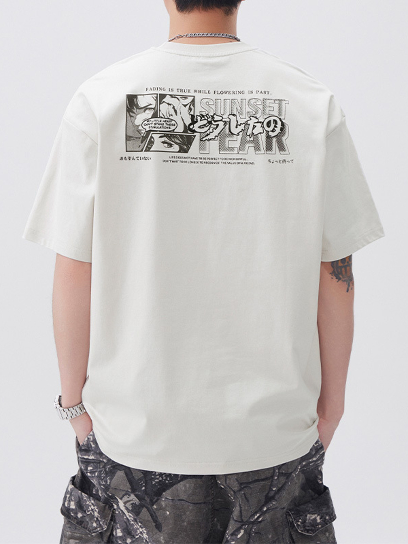 Men's Plus Size Round Neck Short Sleeve T-Shirt