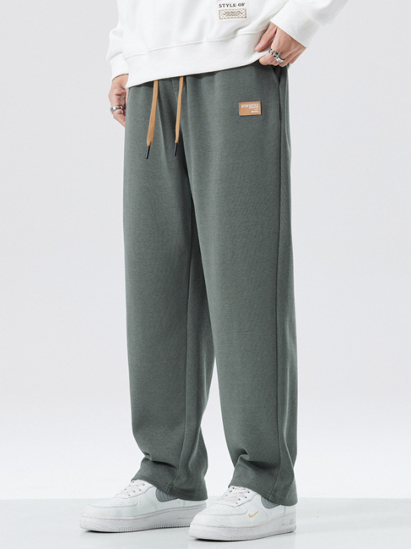 Men's Full Size Drawstring Wide Leg Pants Plus Size