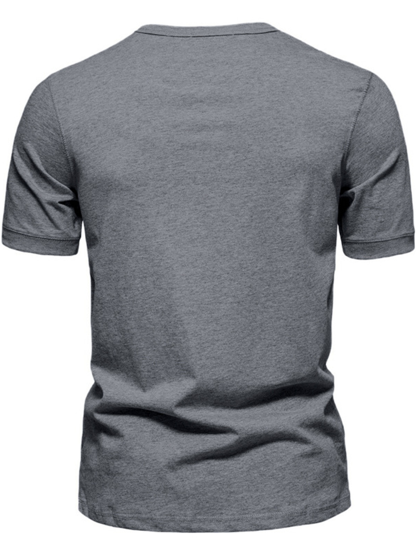 Men's Full Size Henley Style T-Shirt with Button Detail Plus Size