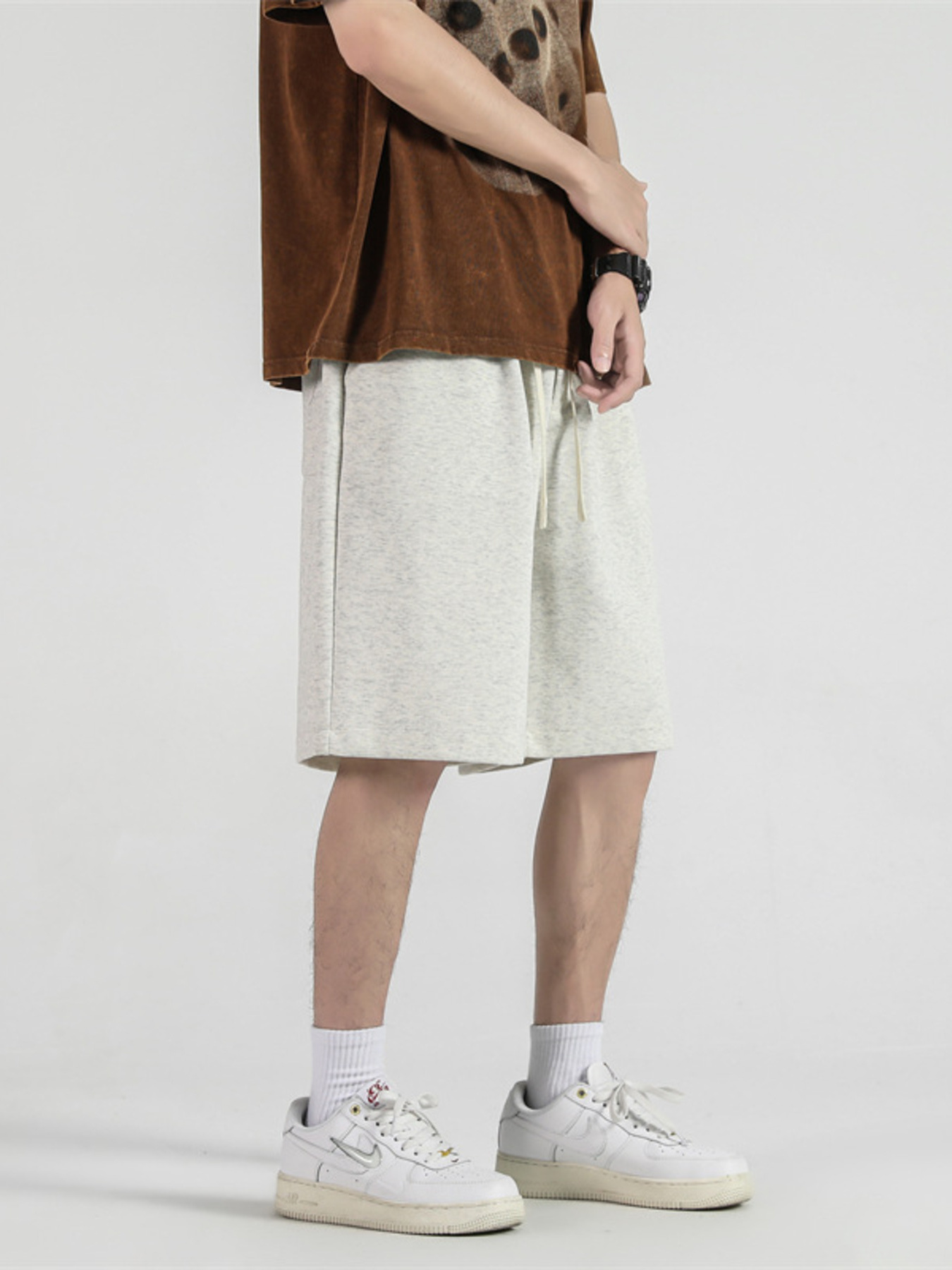 Men's Full Size Casual Loose-Fit Drawstring Shorts Plus Size