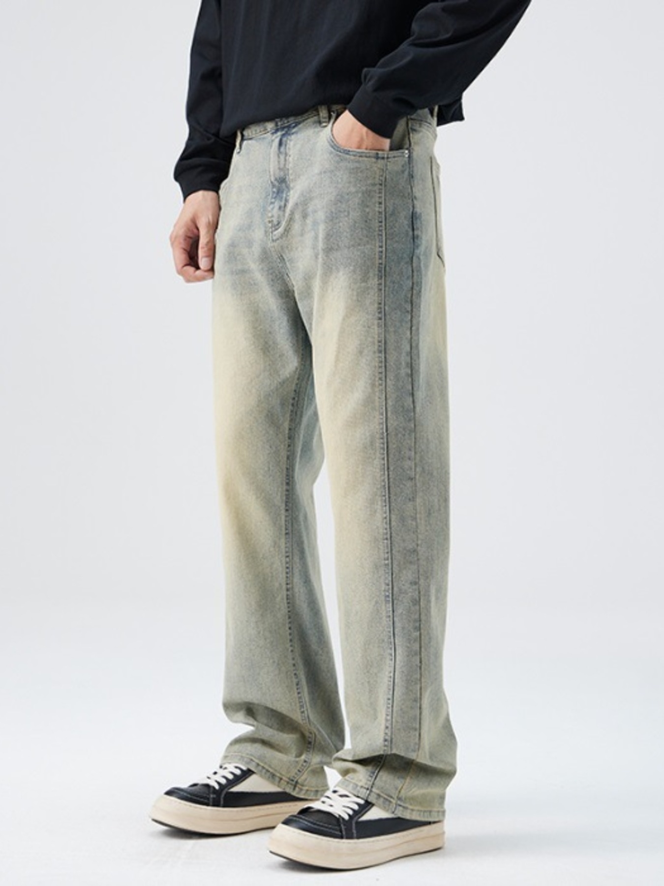 Men's Full Size Wide Leg Jeans Plus Size