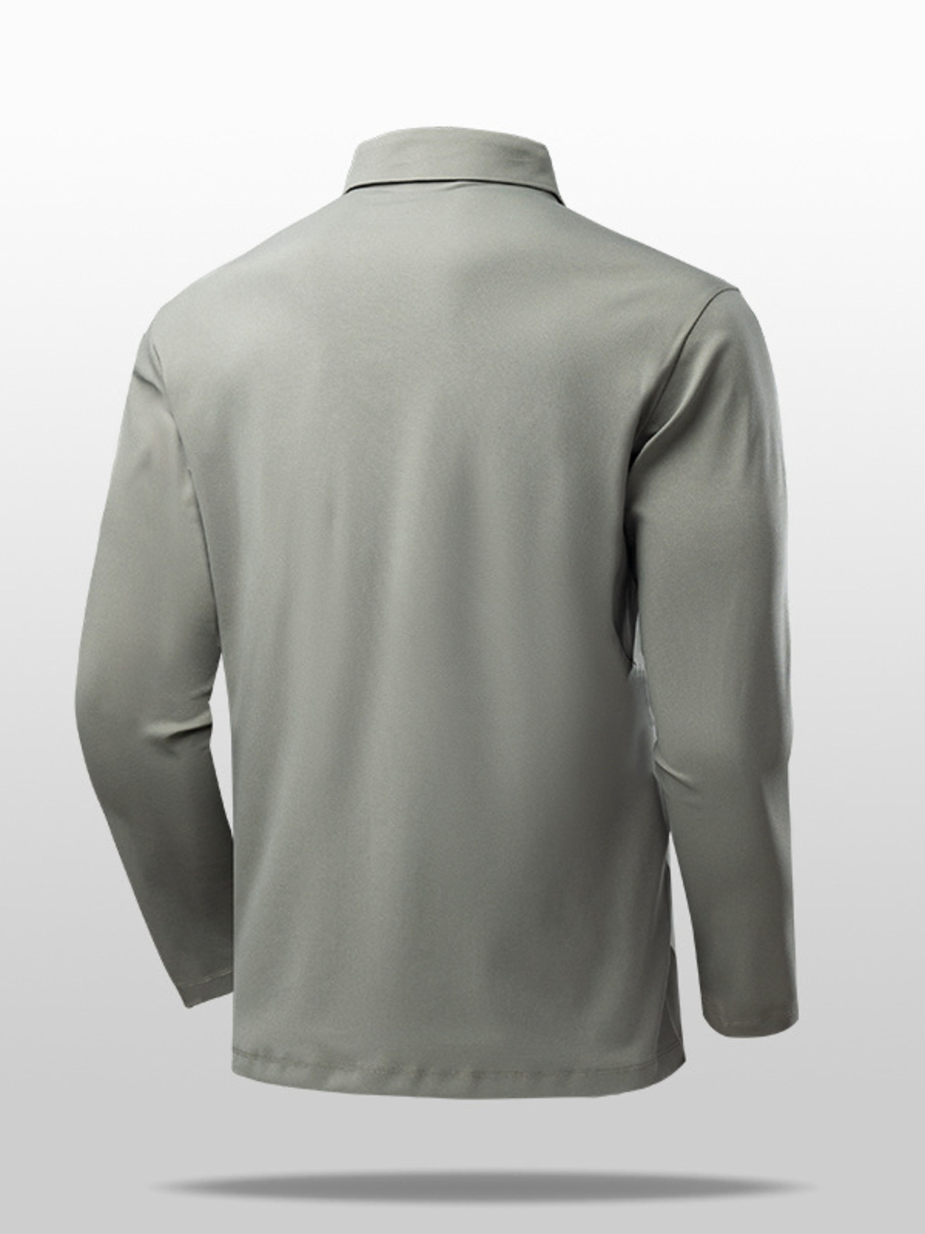 Men's Plus Size Button Detail Long Sleeve Polo