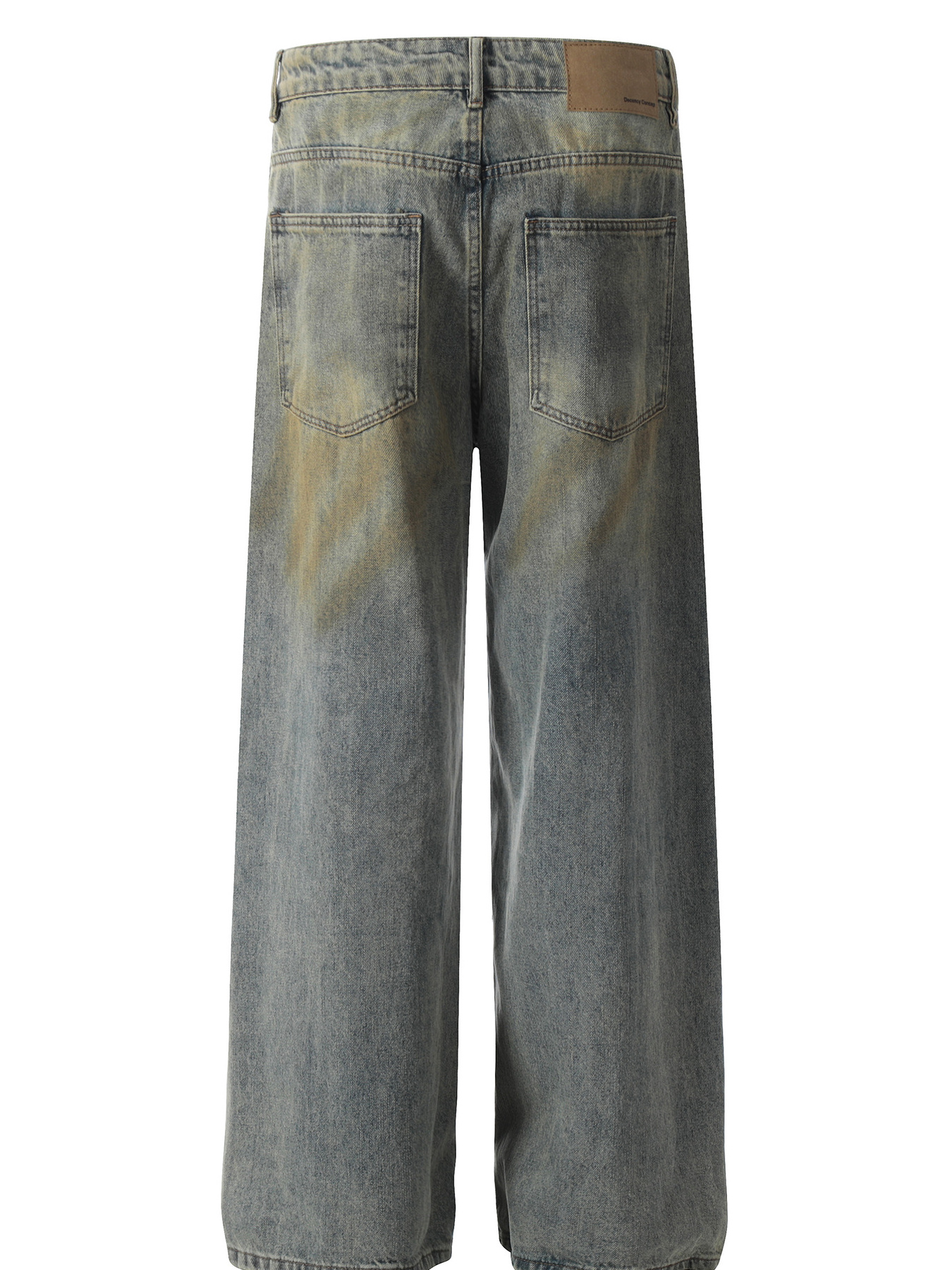 Men's Washed Wide Leg Jeans