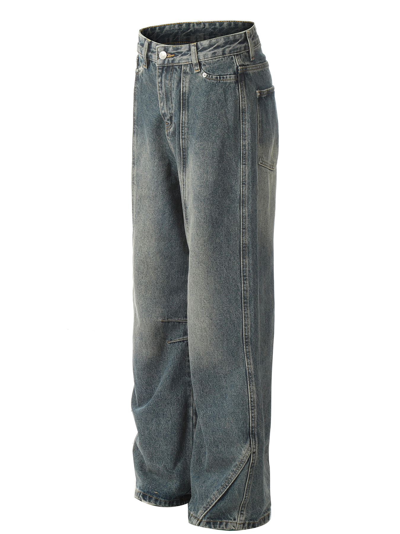 Men's Vintage Washed Wide Leg Baggy Jeans