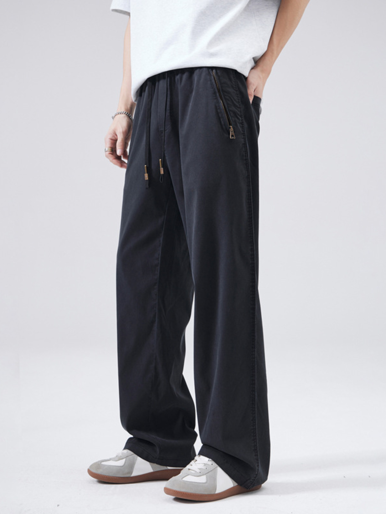 Men's Full Size Drawstring Wide Leg Pants Plus Size