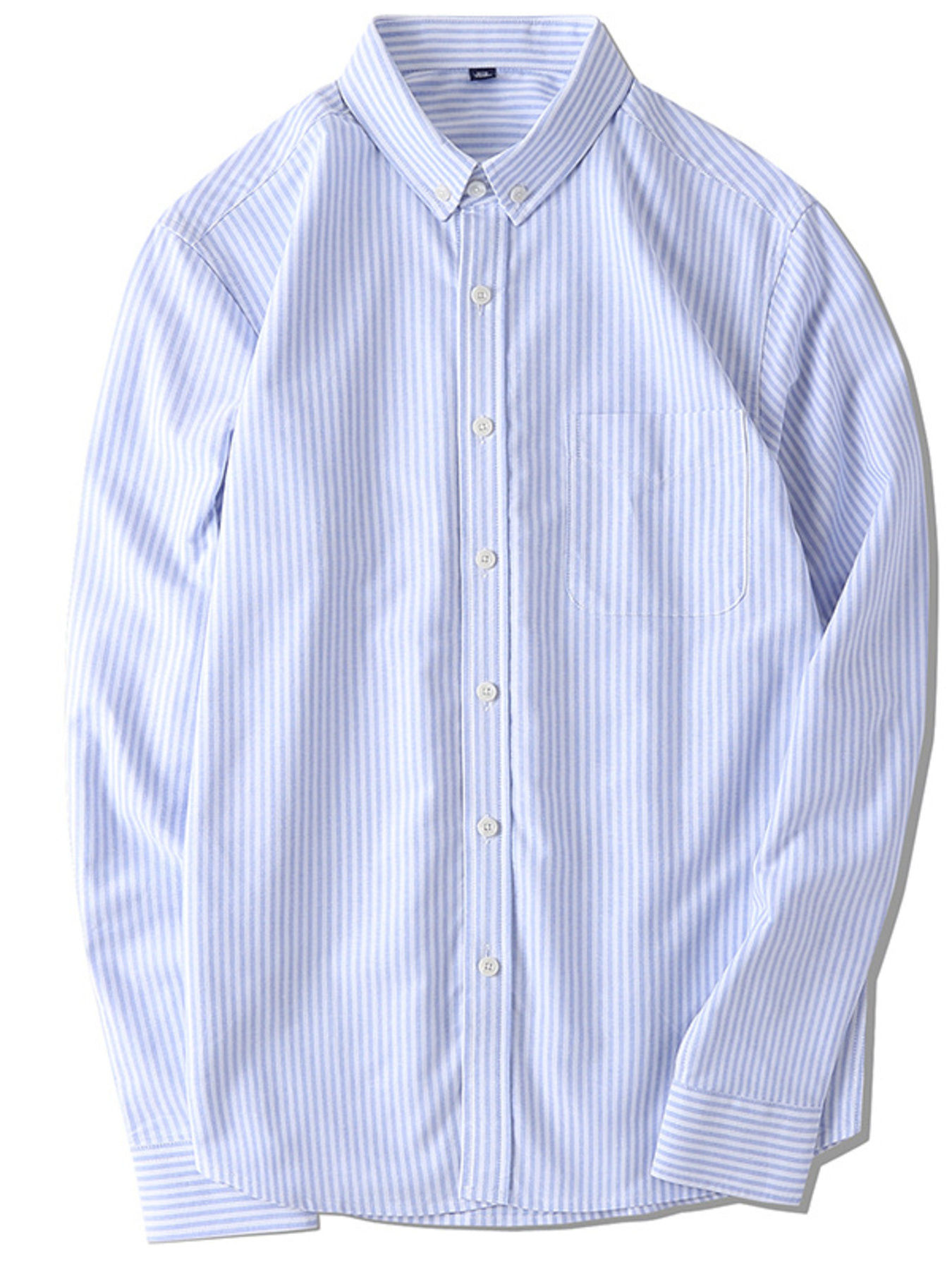 Men's Full Size Striped Button-Down Shirt Plus Size