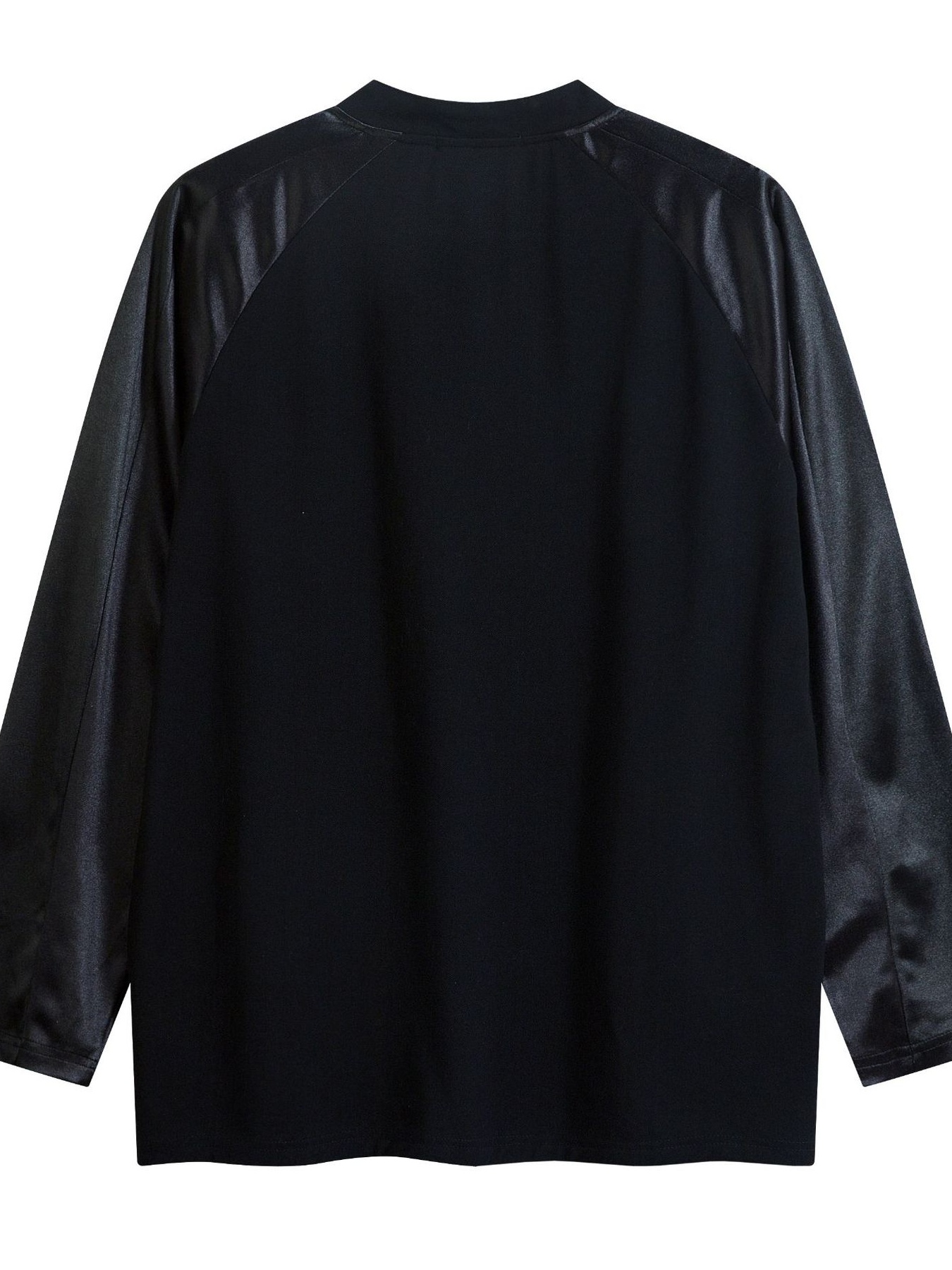 Men's Graphic V-Neck Sweatshirt with Contrast Sleeves