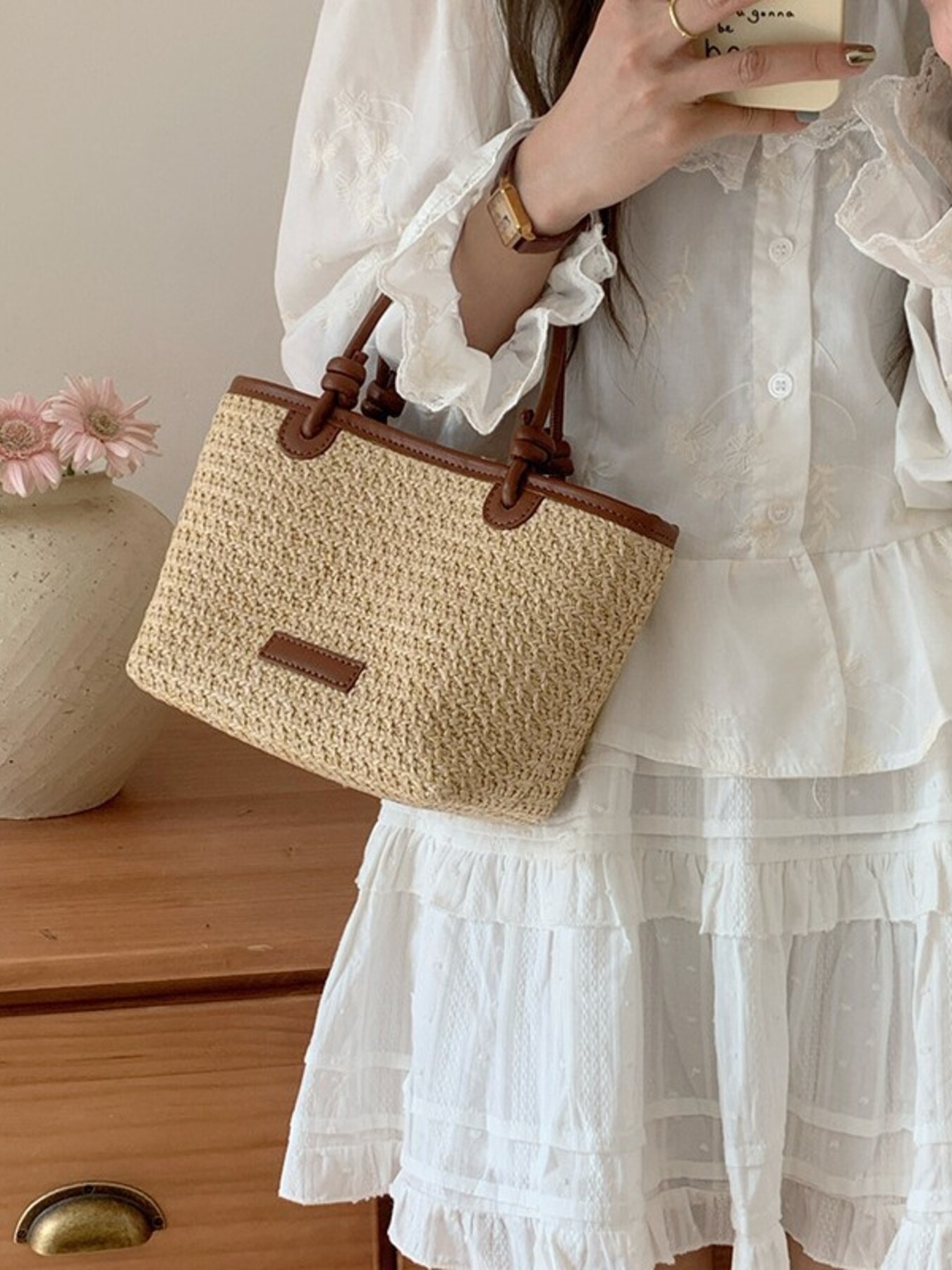 Straw Woven Crossbody Bag