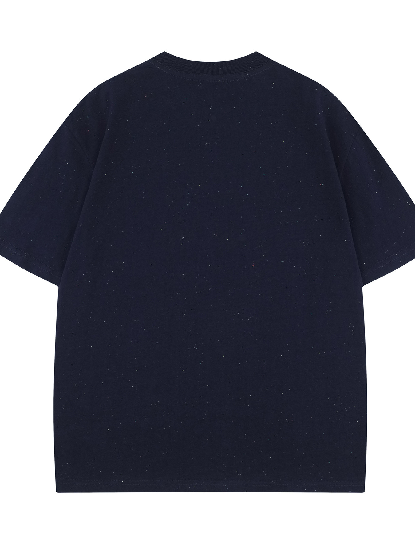 Men's Round Neck Rainbow Text T-Shirt