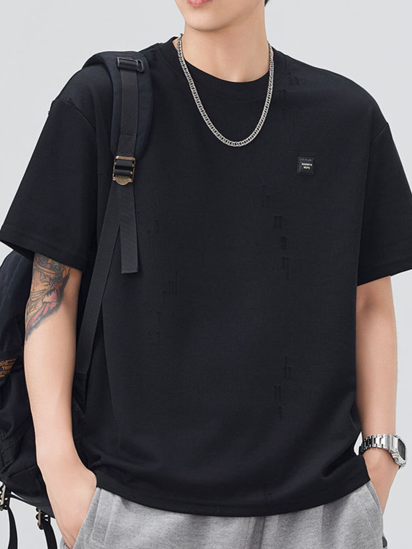 Men's Plus Size Round Neck Short Sleeve T-Shirt