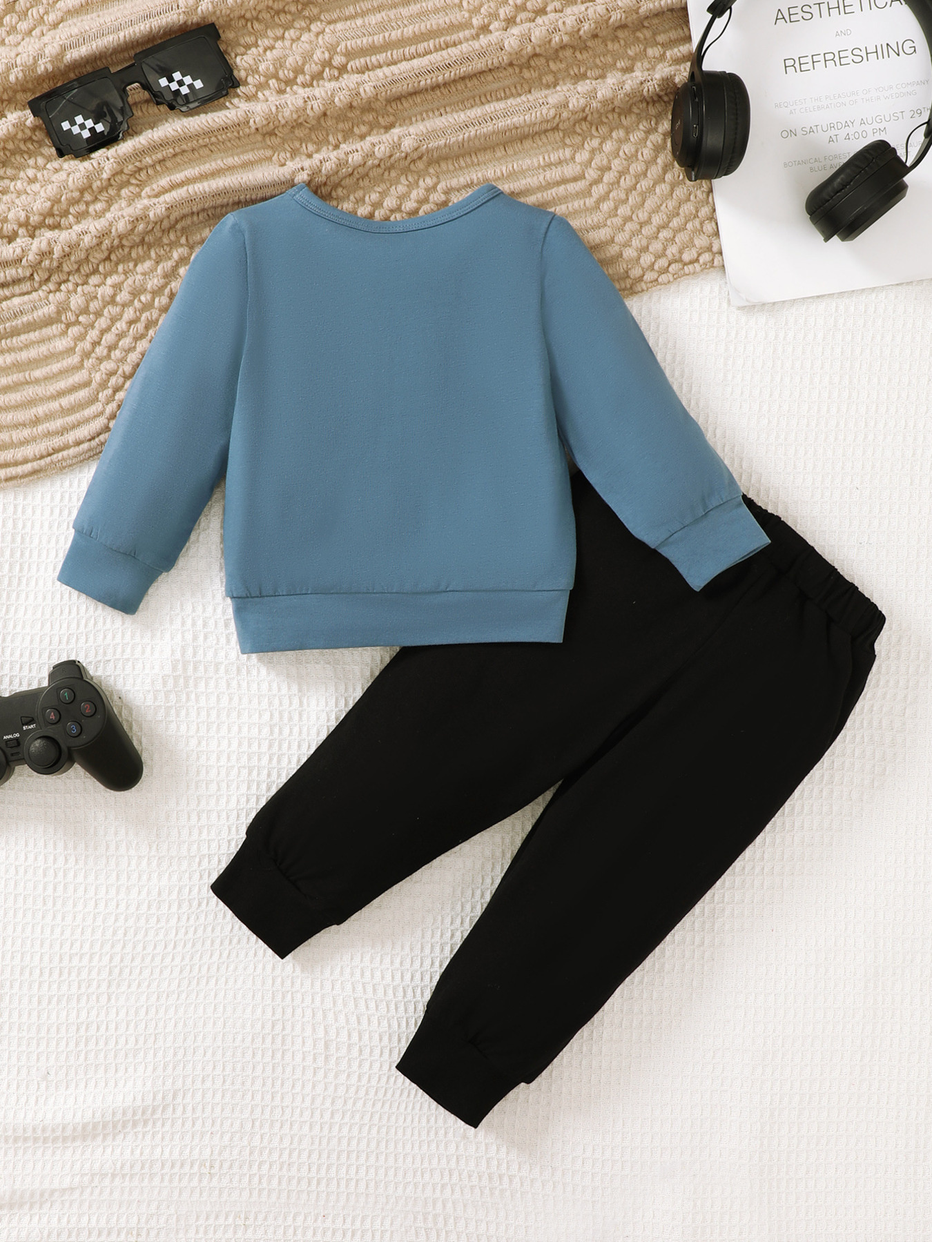 Children's Tiger Basketball Graphic Top and Pants Casual Set