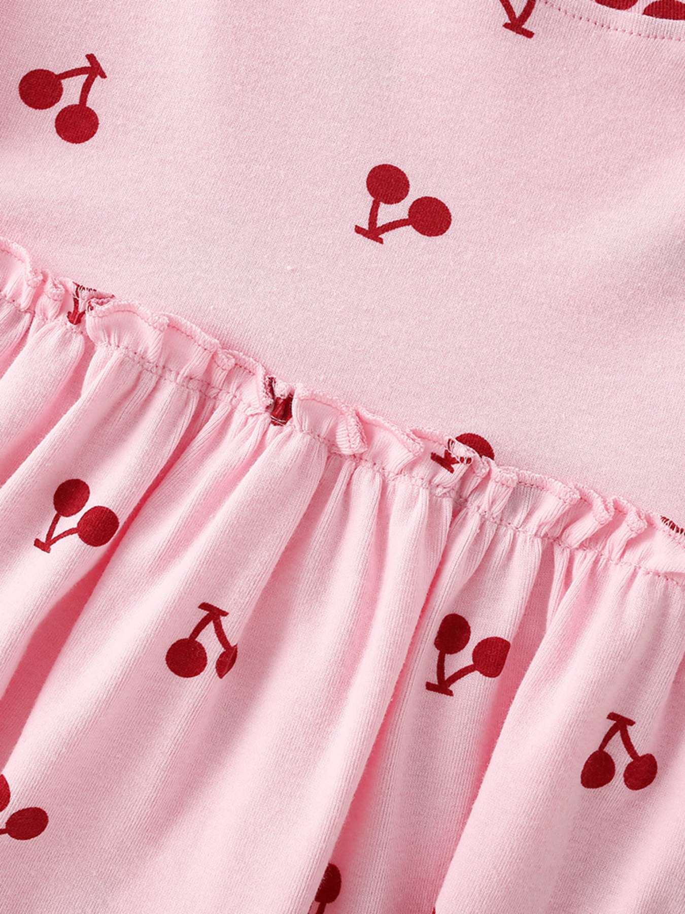 Children's Cherry Print Short Sleeve Dress 4