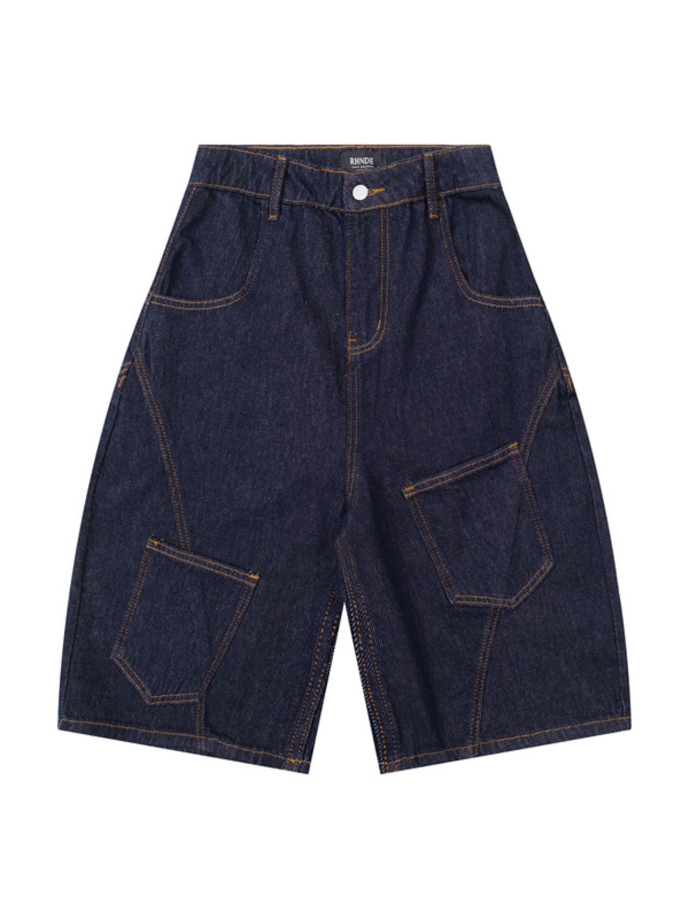 Men's Loose Fit Cargo Denim Shorts