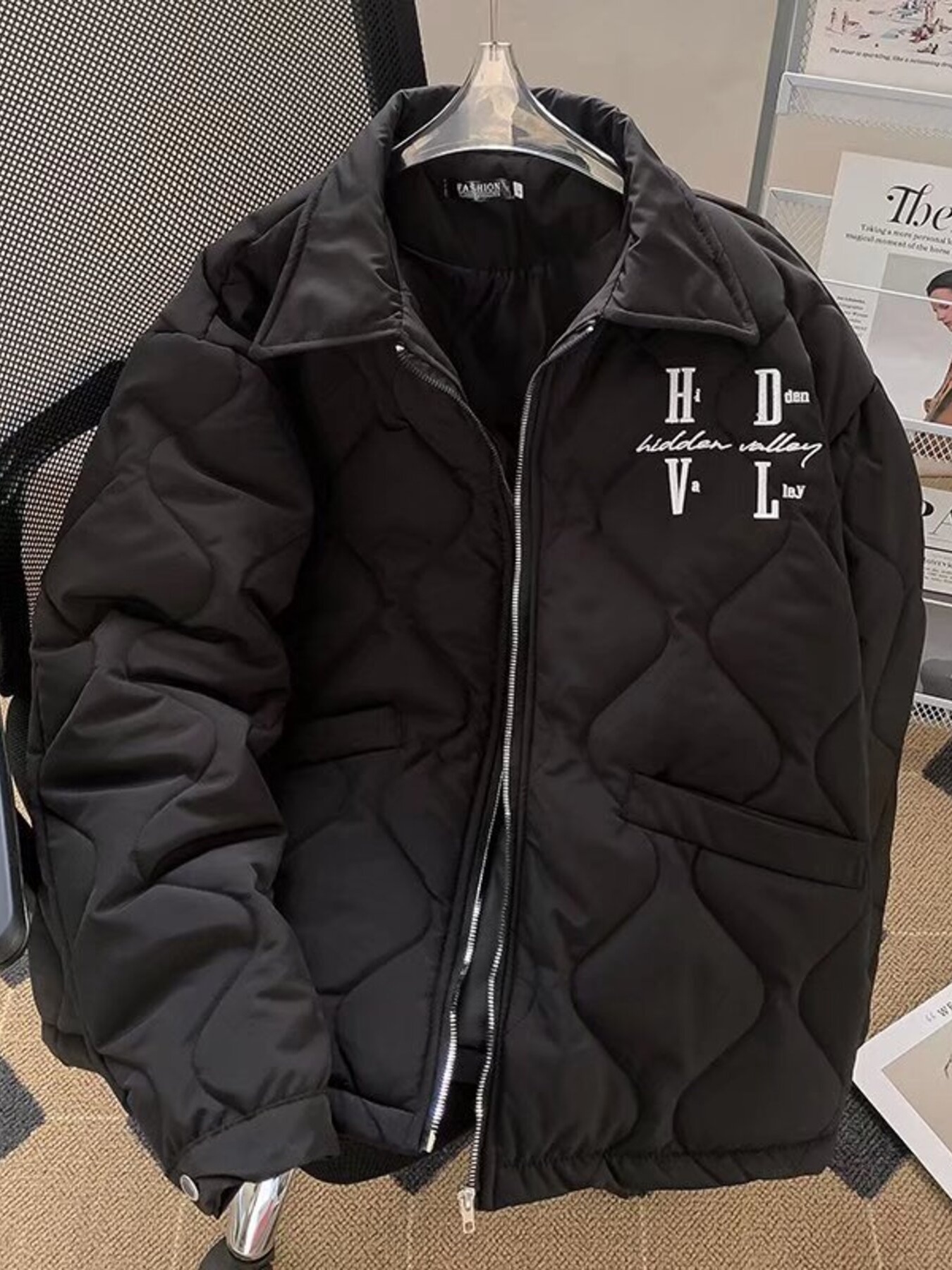 Men's Plus Size Quilted Zip-Up Outerwear